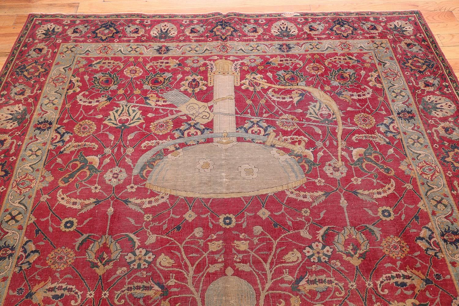 Beautiful collectible and rare antique Turkish Tuduc rug, origin: India, circa: late 19th century. Size: 6 ft 6 in x 9 ft 2 in (1.98 m x 2.79 m)

This splendid little antique Turkish rug woven by Tuduc brings to life again the exquisite fantasy and