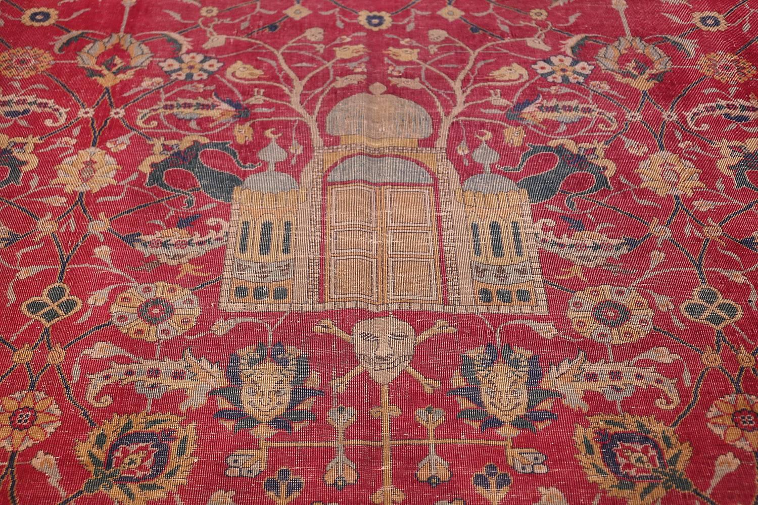 Rare and Collectible Antique Turkish Tuduc Rug. Size: 6 ft 6 in x 9 ft 2 in In Excellent Condition In New York, NY