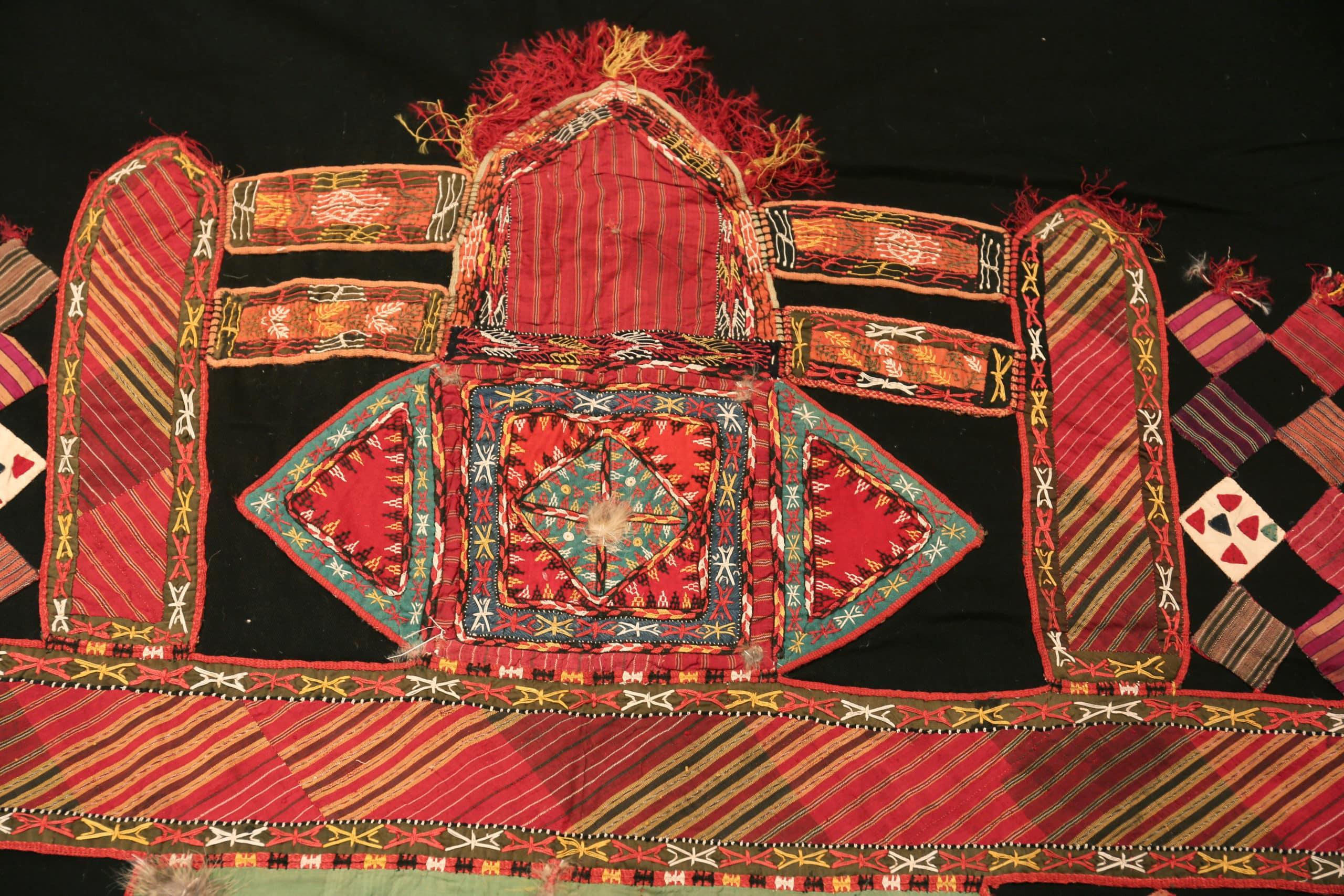 20th Century Rare and Collectible Antique Uzbekistani Horse Cover Textile 7' x 7'5