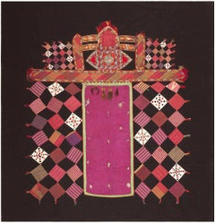 Rare and Collectible Antique Uzbekistani Horse Cover Textile 7' x 7'5"