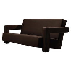 Rare and Early 1950s Gerrit Rietveld for Metz
Co
Utrecht
Sofa Brown Canvas