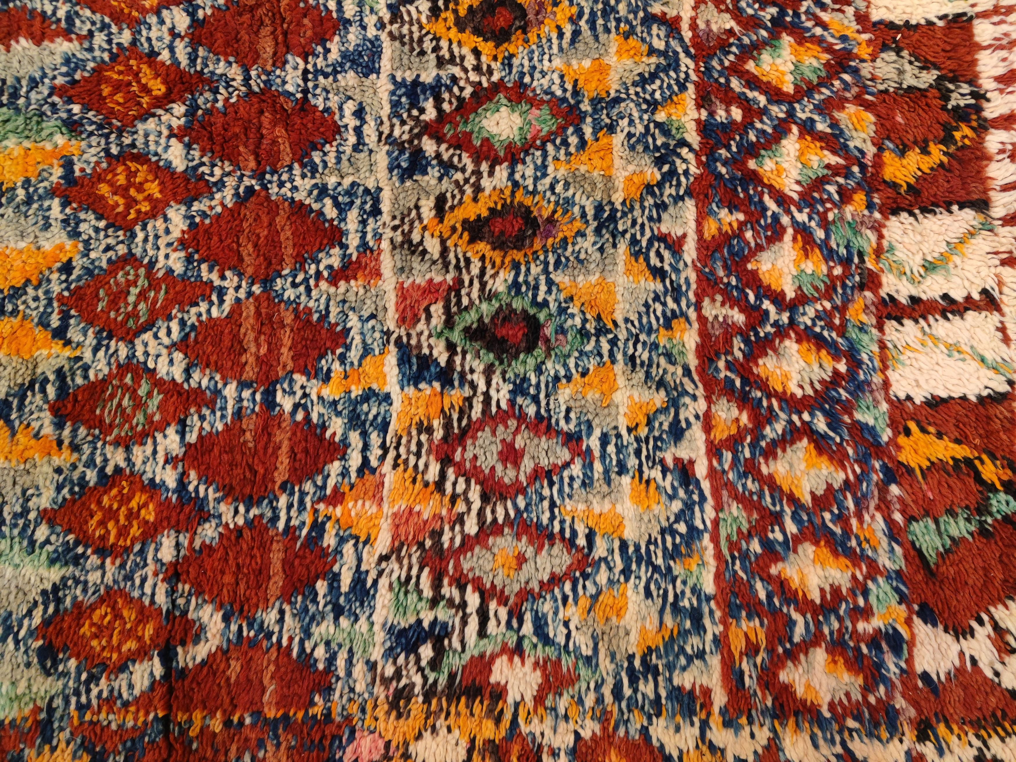 Wool Rare and Early Moroccan Beni Mguild Berber Rug