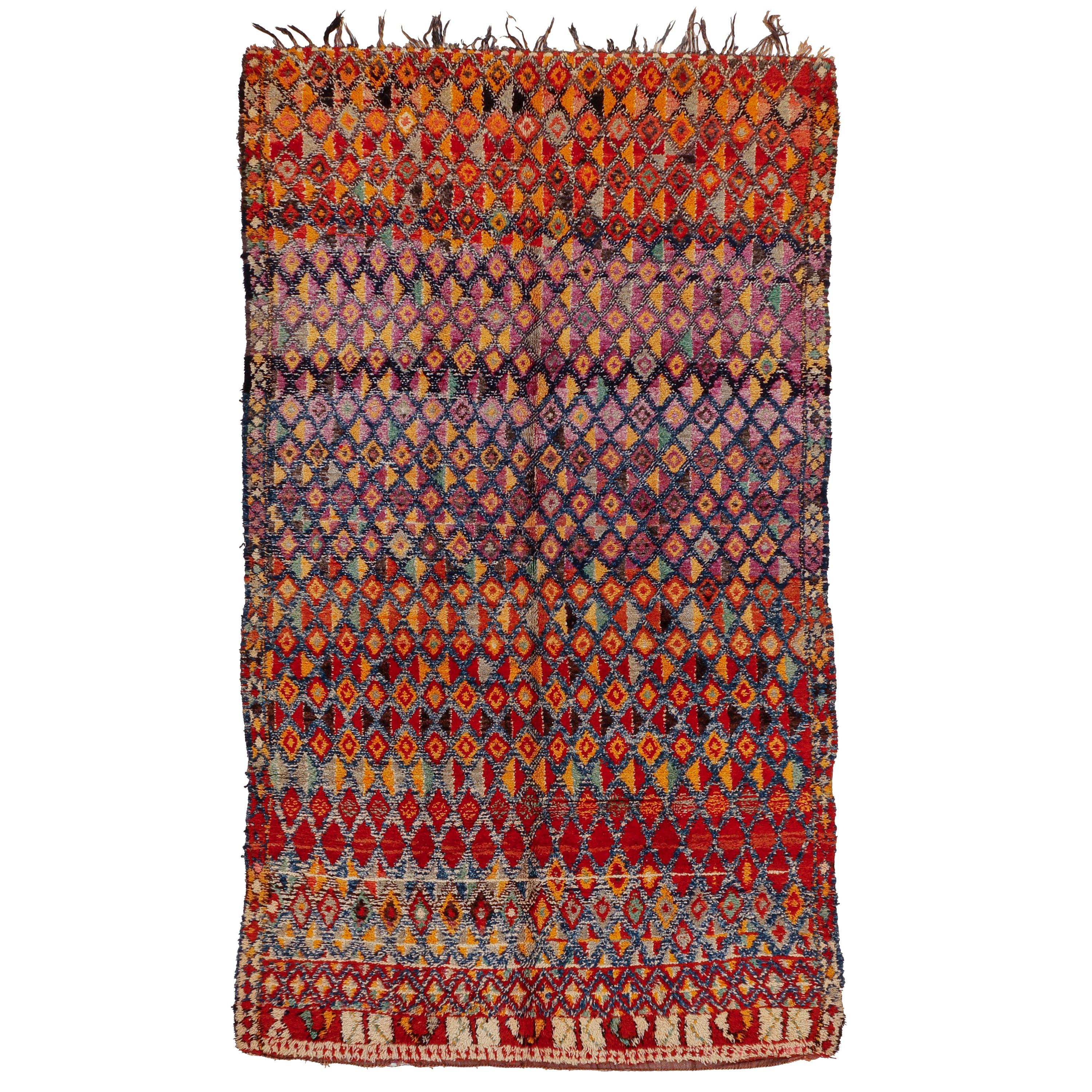 Rare and Early Moroccan Beni Mguild Berber Rug