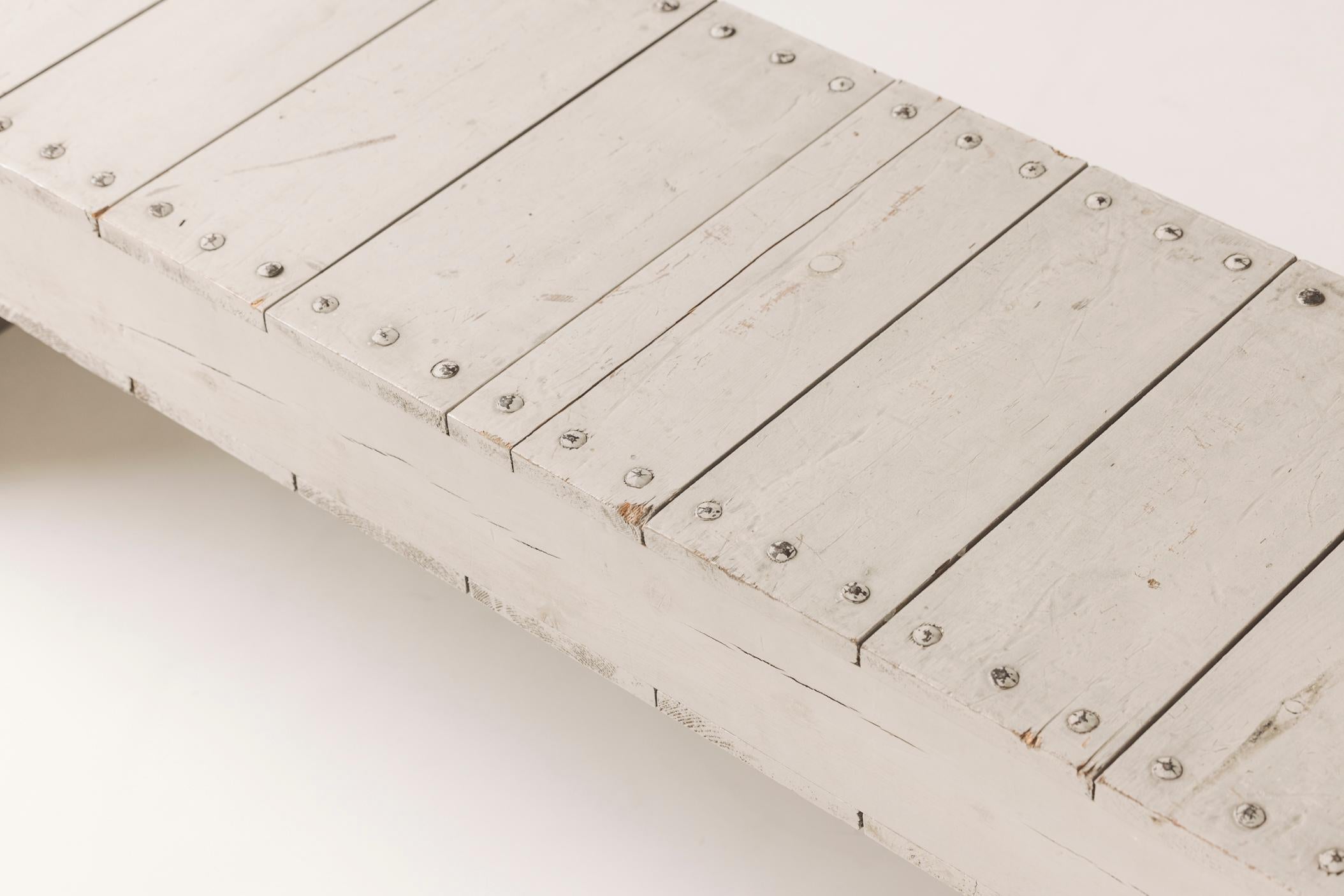 Rare and early Bossche School bench by Dom Hans van der Laan, 1970s. im Angebot 5