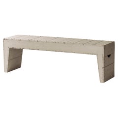 Rare and early Bossche School bench by Dom Hans van der Laan, 1970s.