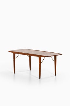 Rare and Early Coffee Table in Teak and Brass by Johannes Andersen, 1950's