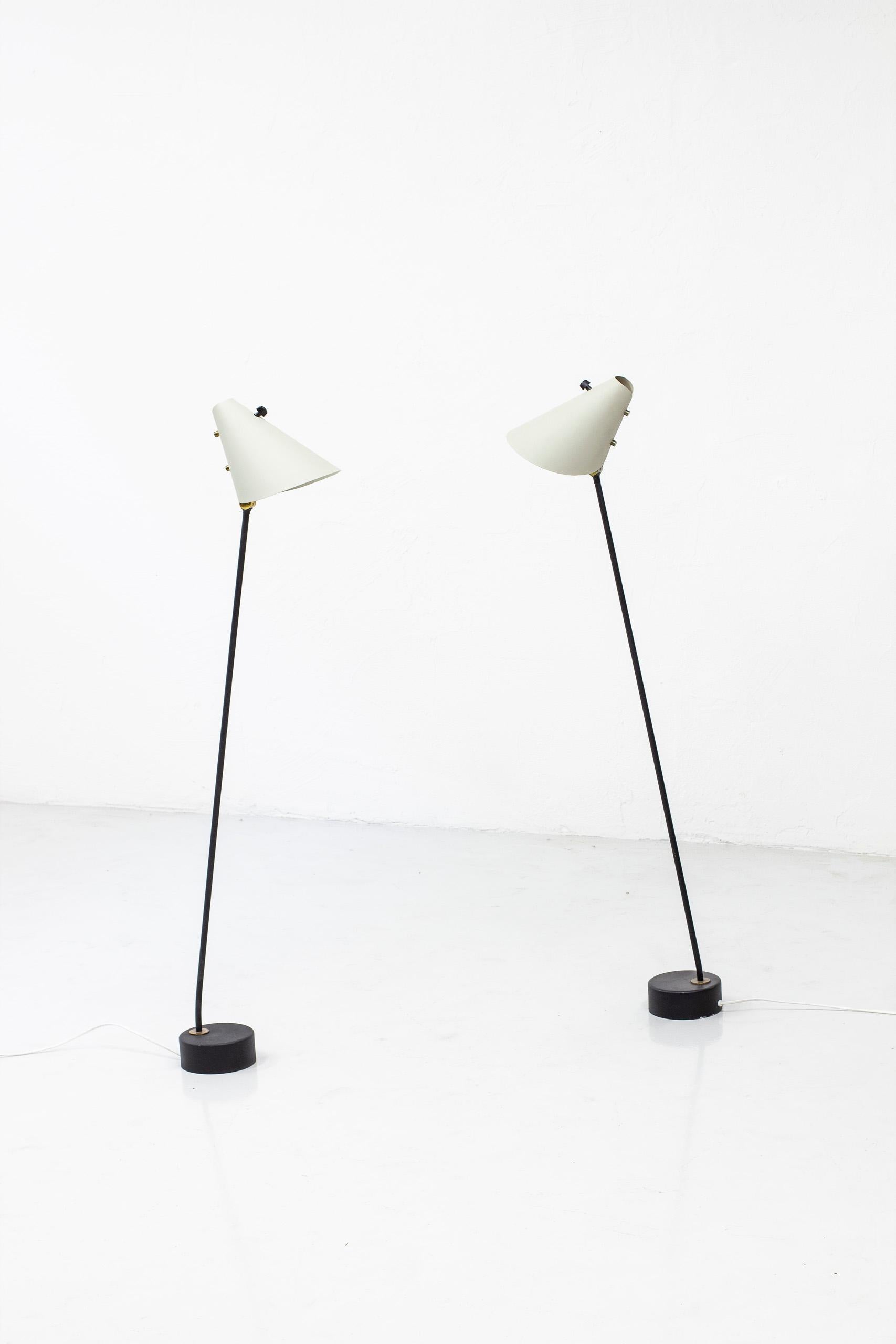 Scandinavian Modern Rare and Early Floor Lamps Designed by Hans Agne Jakobsson, 1950s