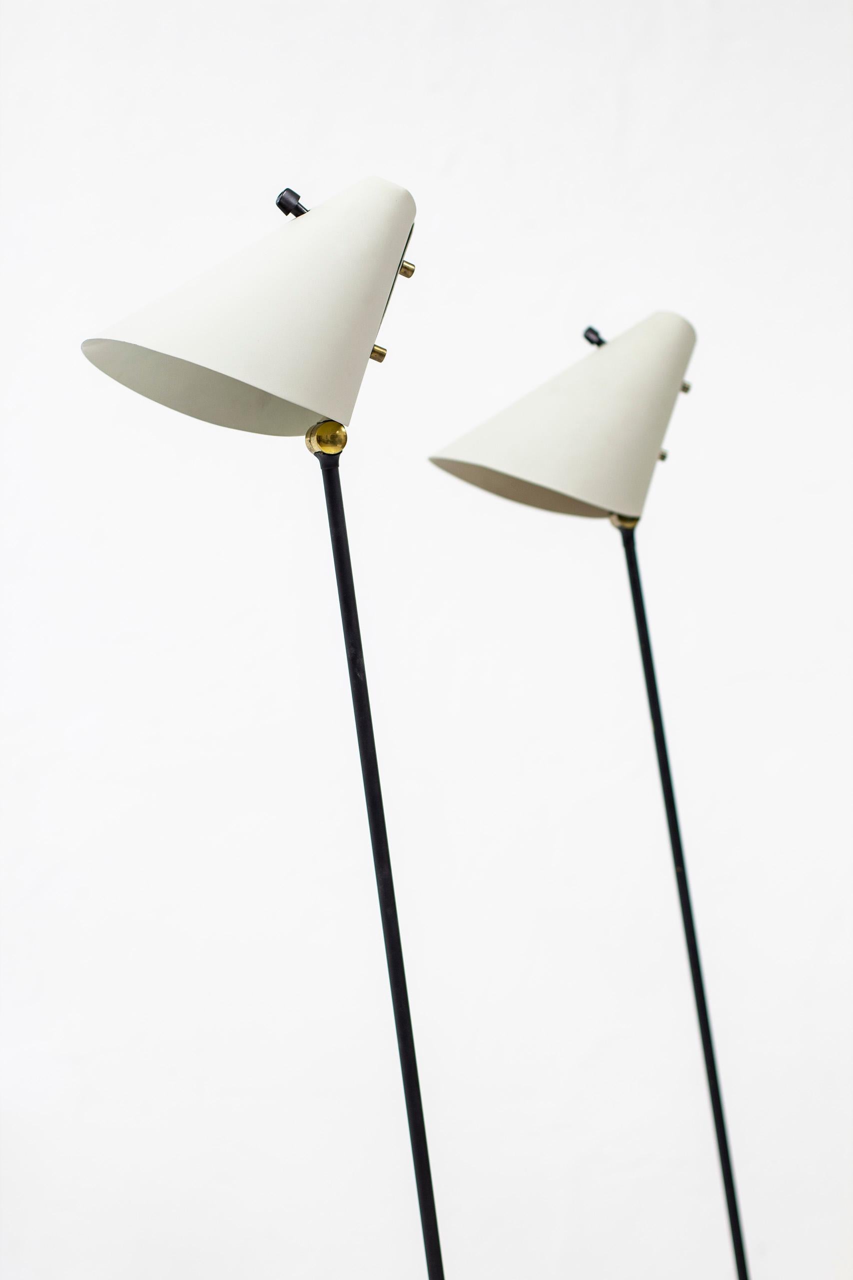 Swedish Rare and Early Floor Lamps Designed by Hans Agne Jakobsson, 1950s