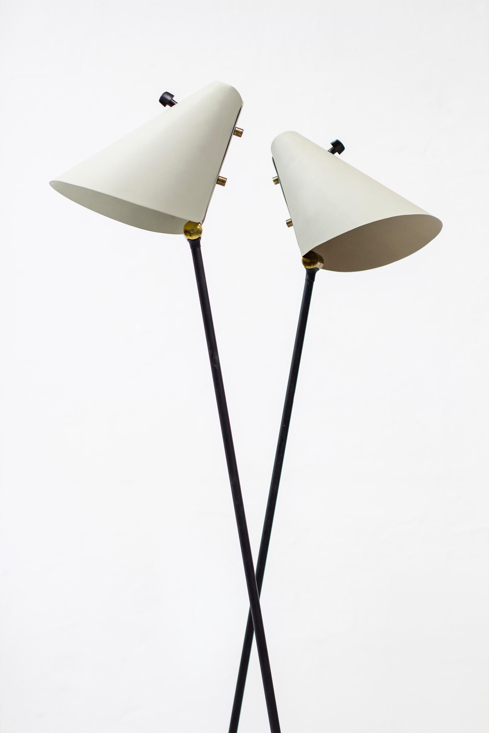 Rare and Early Floor Lamps Designed by Hans Agne Jakobsson, 1950s In Good Condition In Hägersten, SE