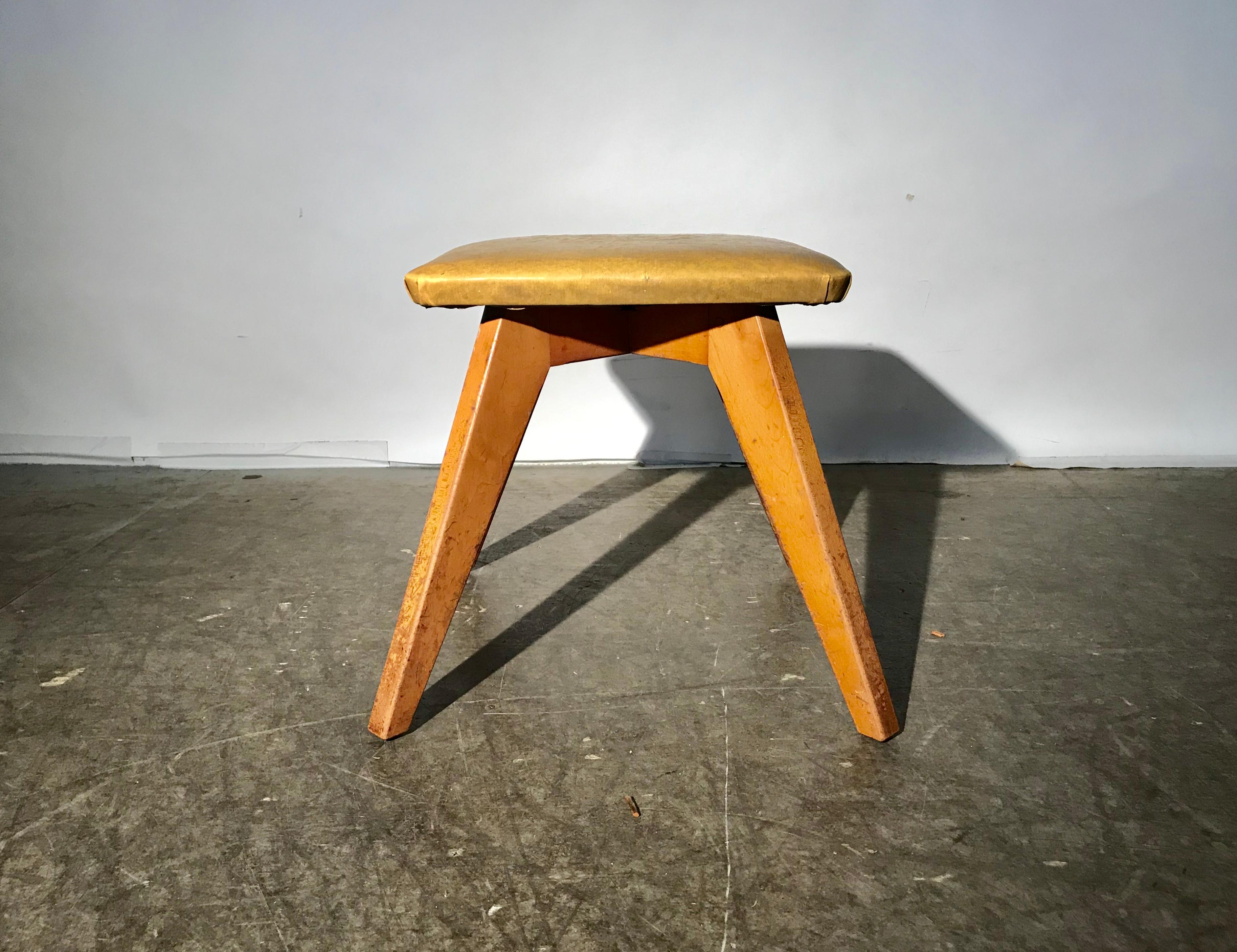Mid-Century Modern Rare and Early Jens Risom Stool for Knoll Associates, New York City For Sale