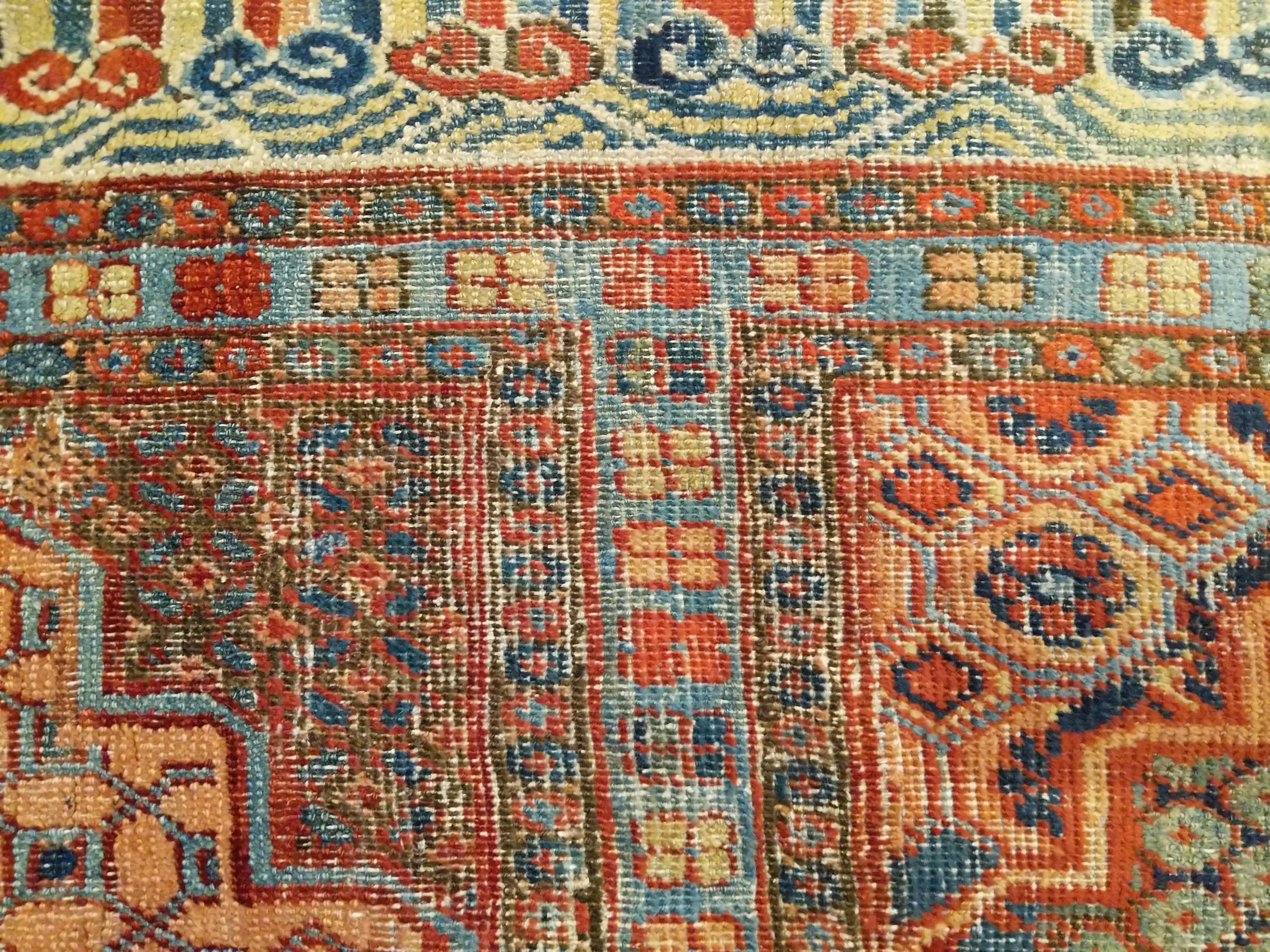 Rare and Early Khotan Rug with Two Niches For Sale 4
