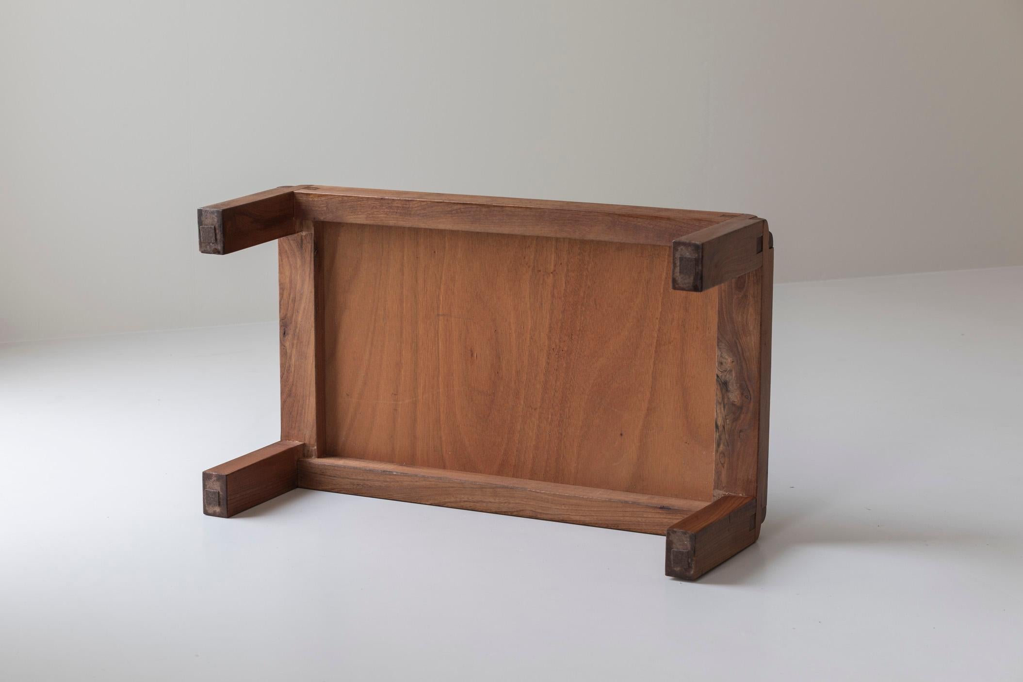 Rare and early model T18 ceramic coffee table by Pierre Chapo, France 1965 7