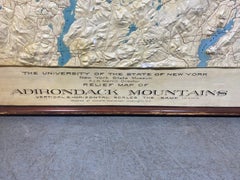 Rare and Early Plaster Relief Map of Adirondack Mountains by F J H Merrill