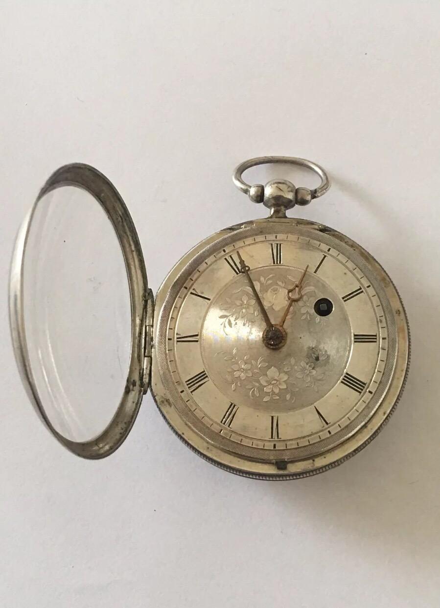 Rare and Early Verge Fusee Antique Silver Pocket Watch 5