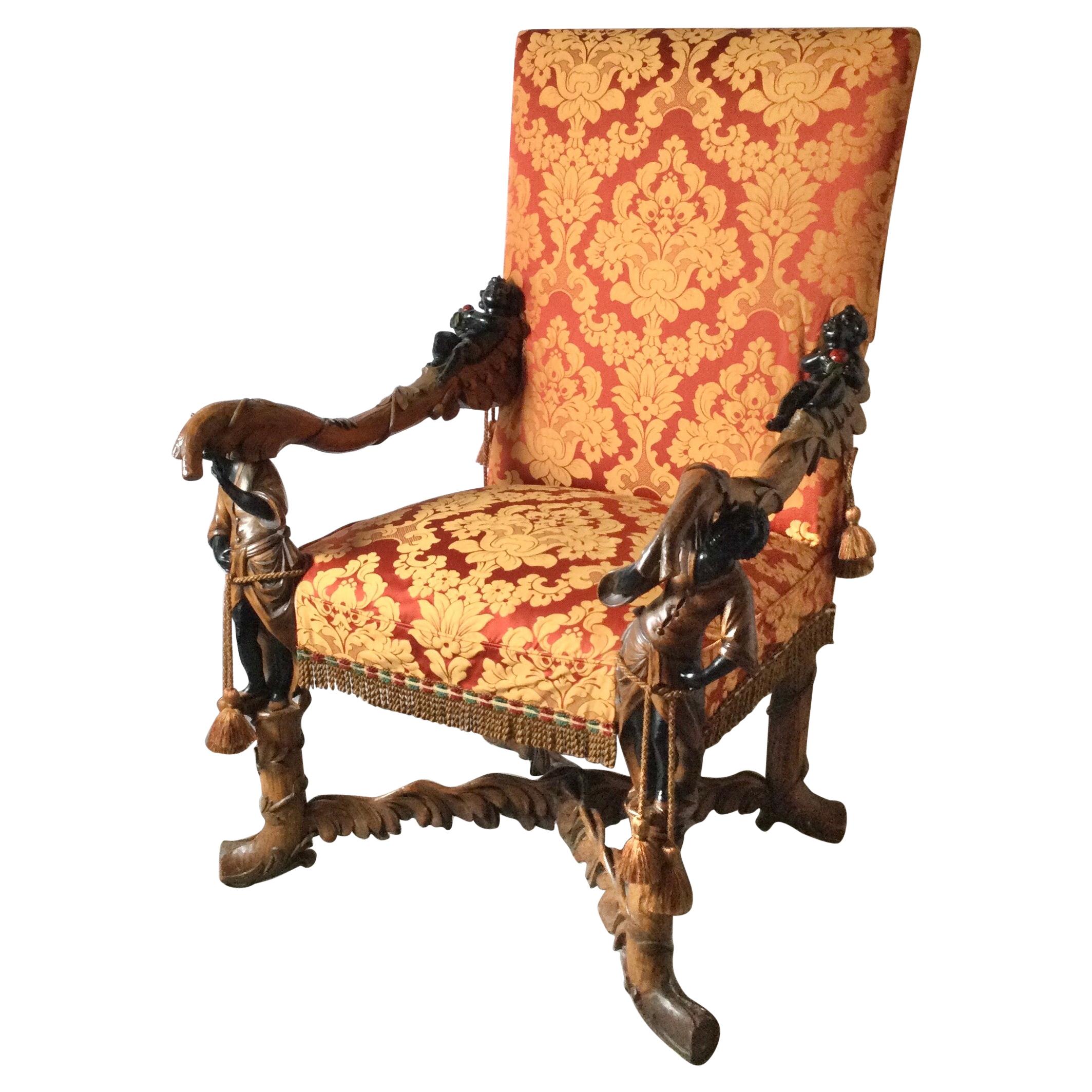 Rare and Elaborately Carved Lolling Chair