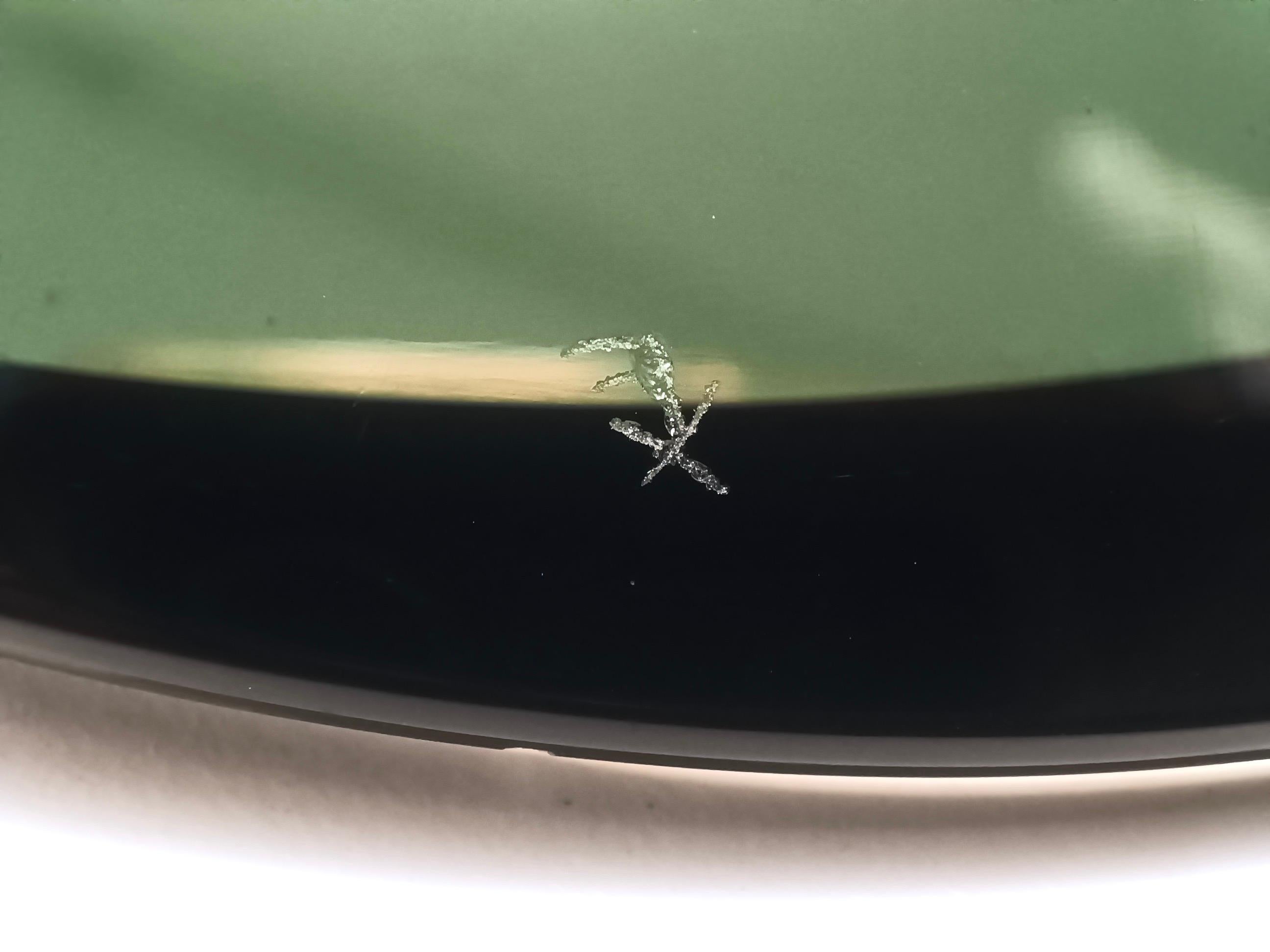 Cut Glass Rare and Elegant Dark Green Glass Ashtray by Max Ingrand for Fontana Arte, Italy For Sale