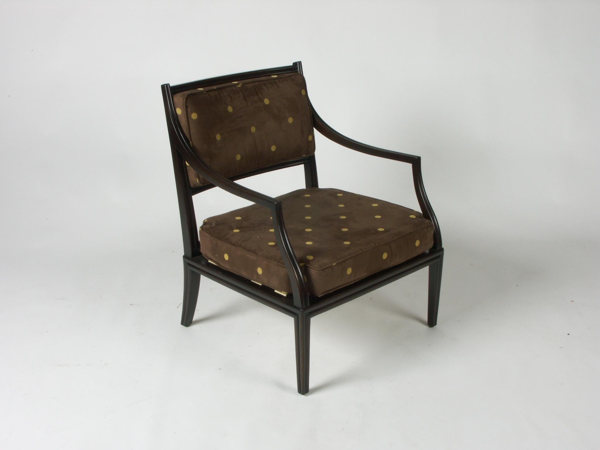Mid-20th Century Rare and Elegant Edward Wormley for Dunbar Lounge Armchair For Sale