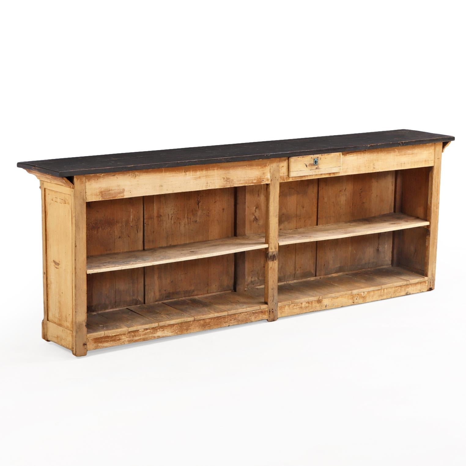 19th Century Rare and Elegant French Directoire Painted Shop Counter, C. 1830. For Sale