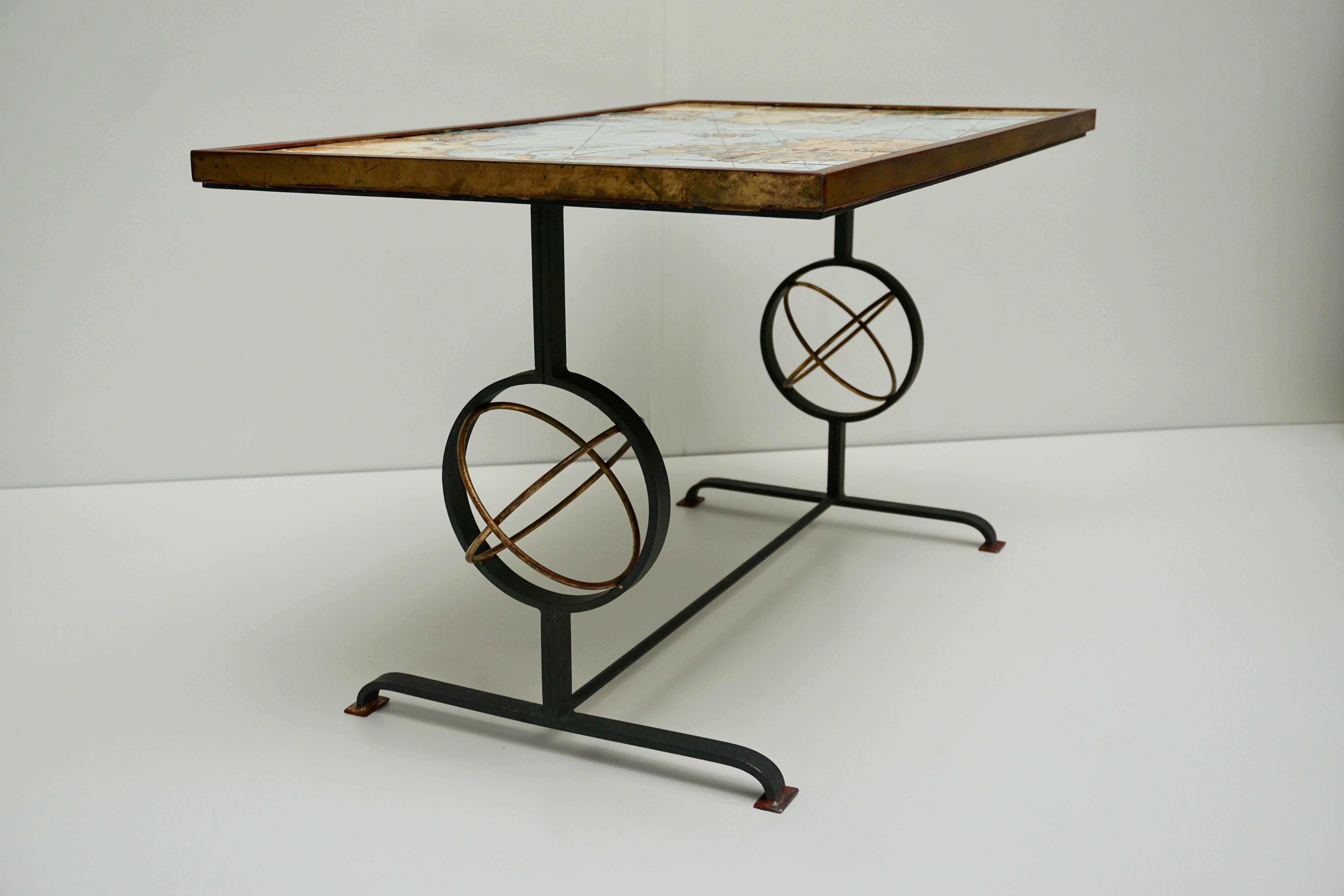 Rare and Elegant Italian Coffee Table by Ceramiche Zaccacnini For Sale 9
