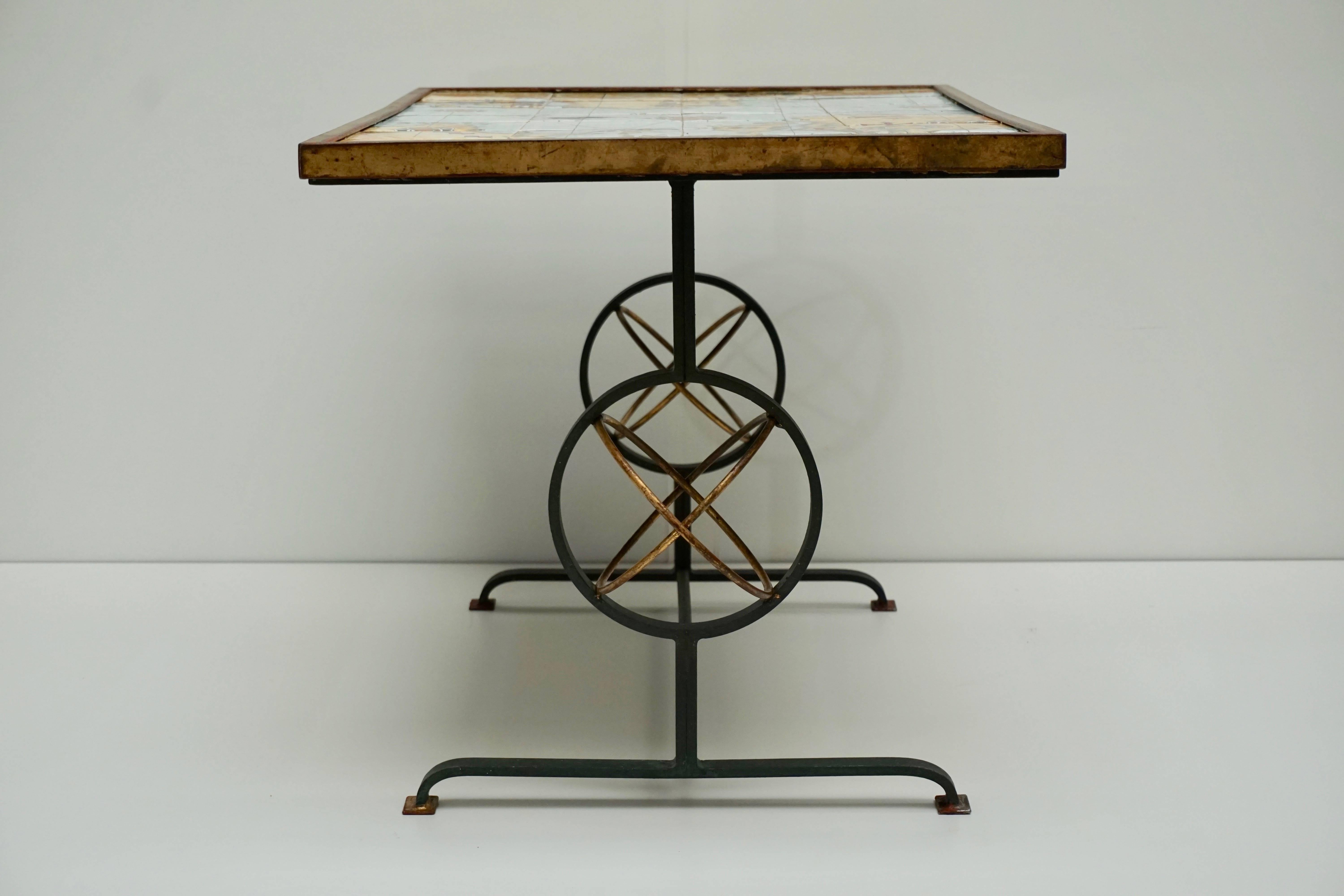 Rare and Elegant Italian Coffee Table by Ceramiche Zaccacnini For Sale 11