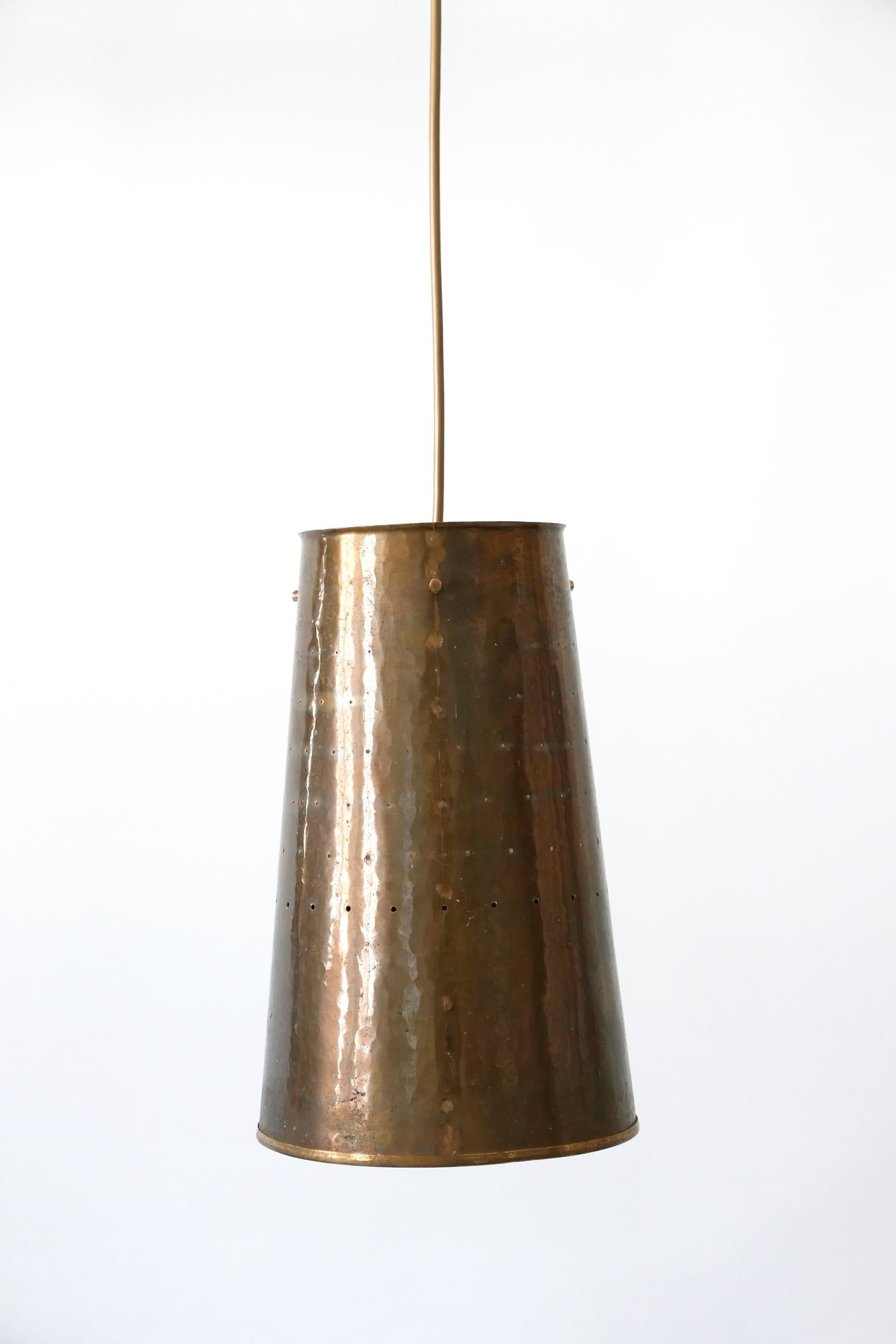 Rare and Elegant Mid-Century Modern Brass Pendant Lamp, 1950s, Germany 1