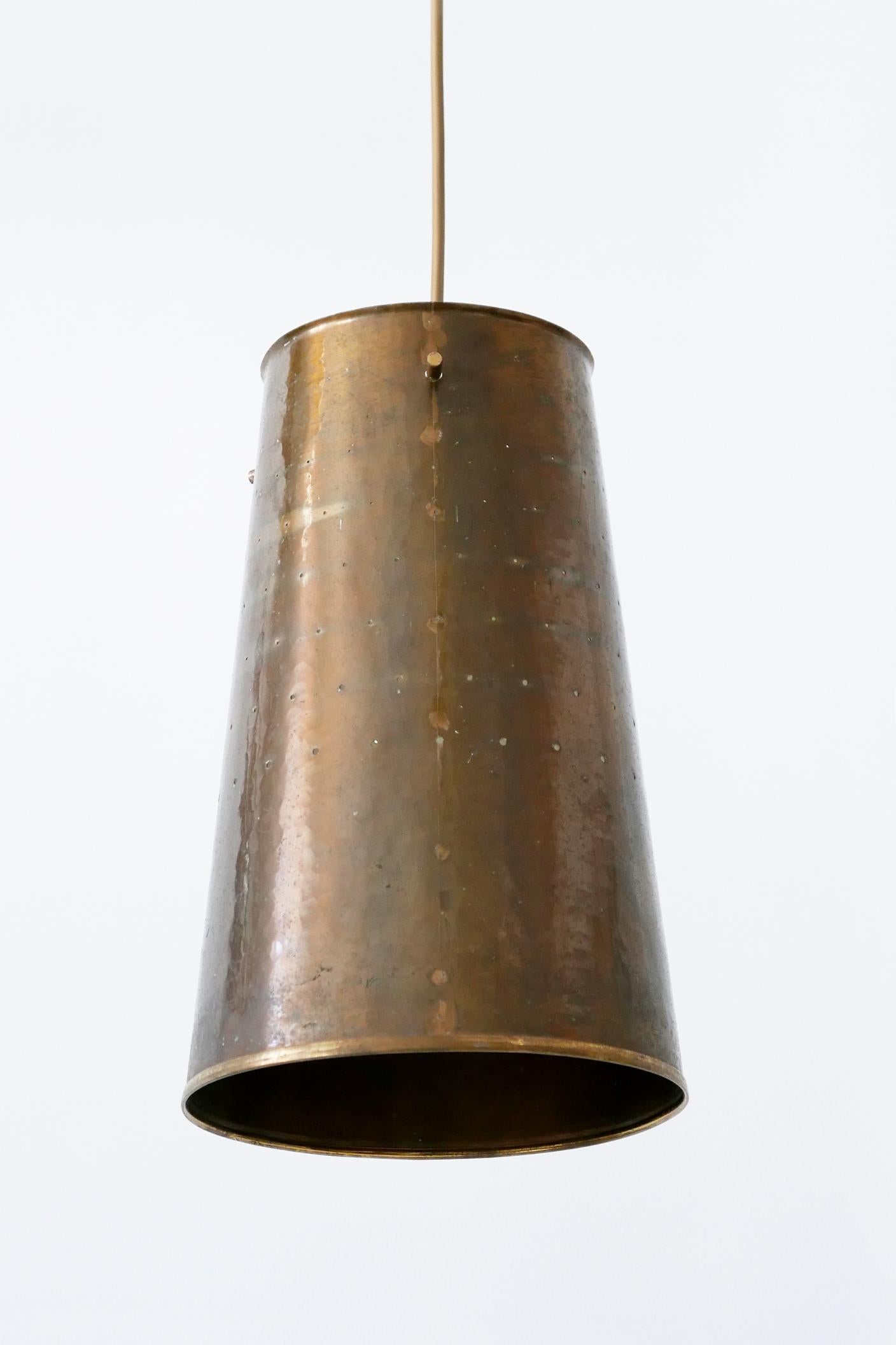 Rare and Elegant Mid-Century Modern Brass Pendant Lamp, 1950s, Germany 2