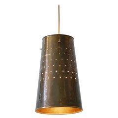Rare and Elegant Mid-Century Modern Brass Pendant Lamp, 1950s, Germany