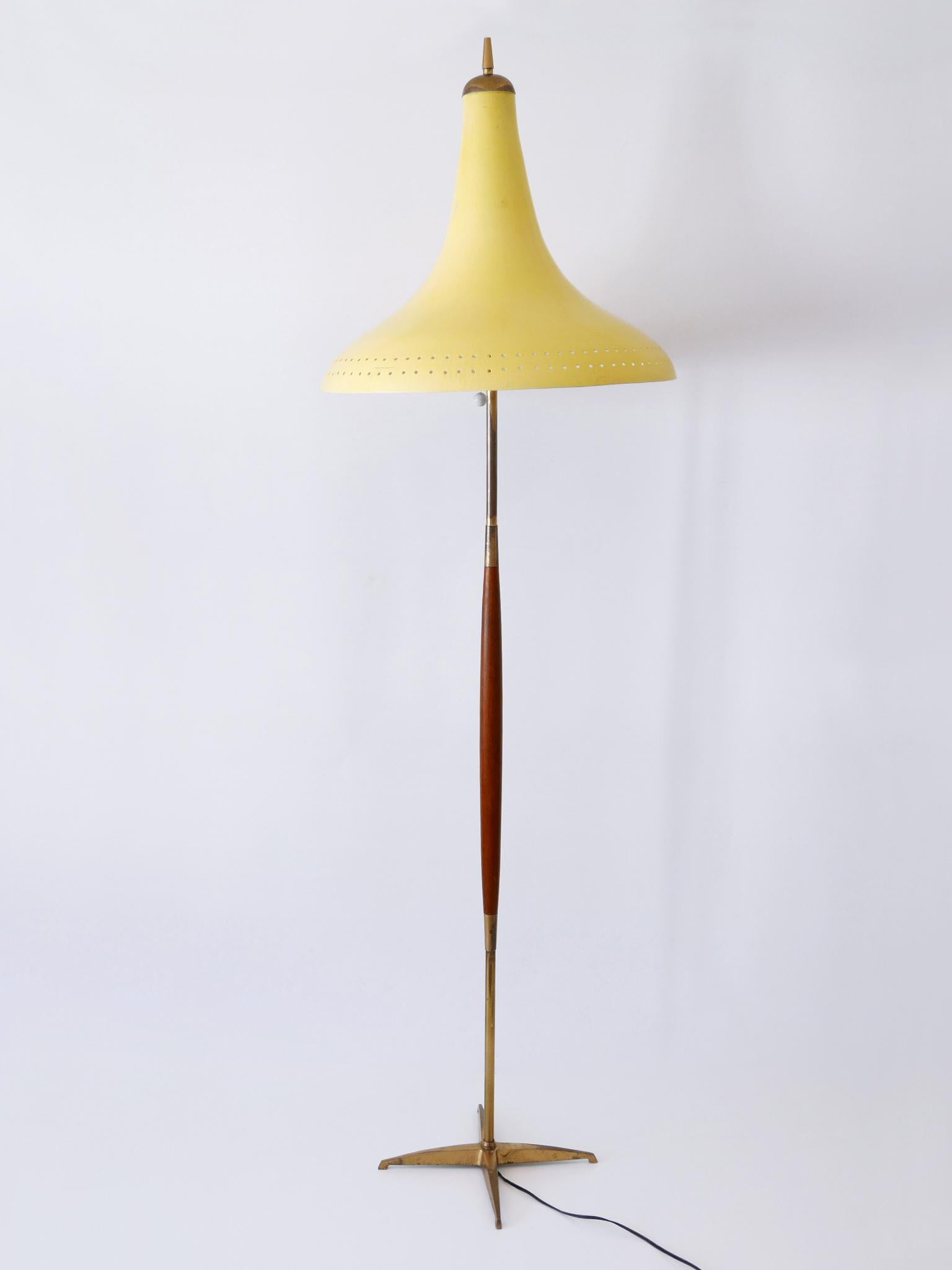 Rare and Elegant Mid Century Modern Floor Lamp or Standing Light Austria 1960s For Sale 7