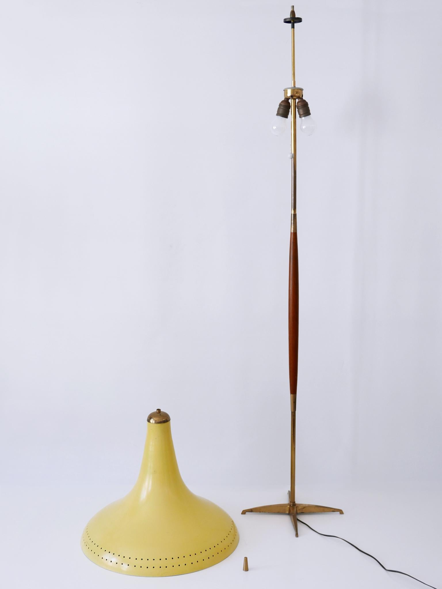 Rare and Elegant Mid Century Modern Floor Lamp or Standing Light Austria 1960s For Sale 8