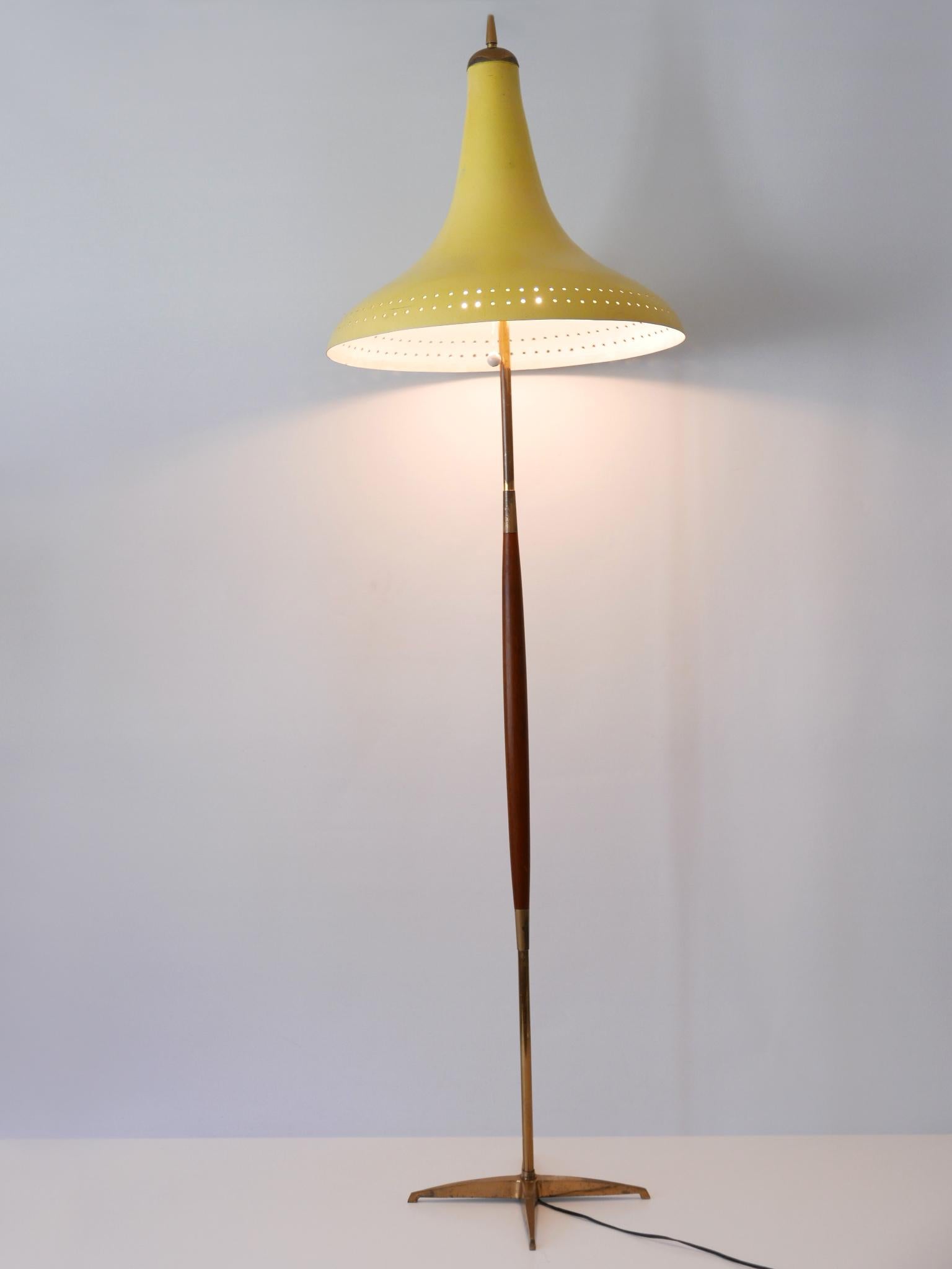 Seltene und elegante Mid-Century-Modern-Stehlampe oder Stehleuchte Österreich 1960er Jahre im Angebot 1