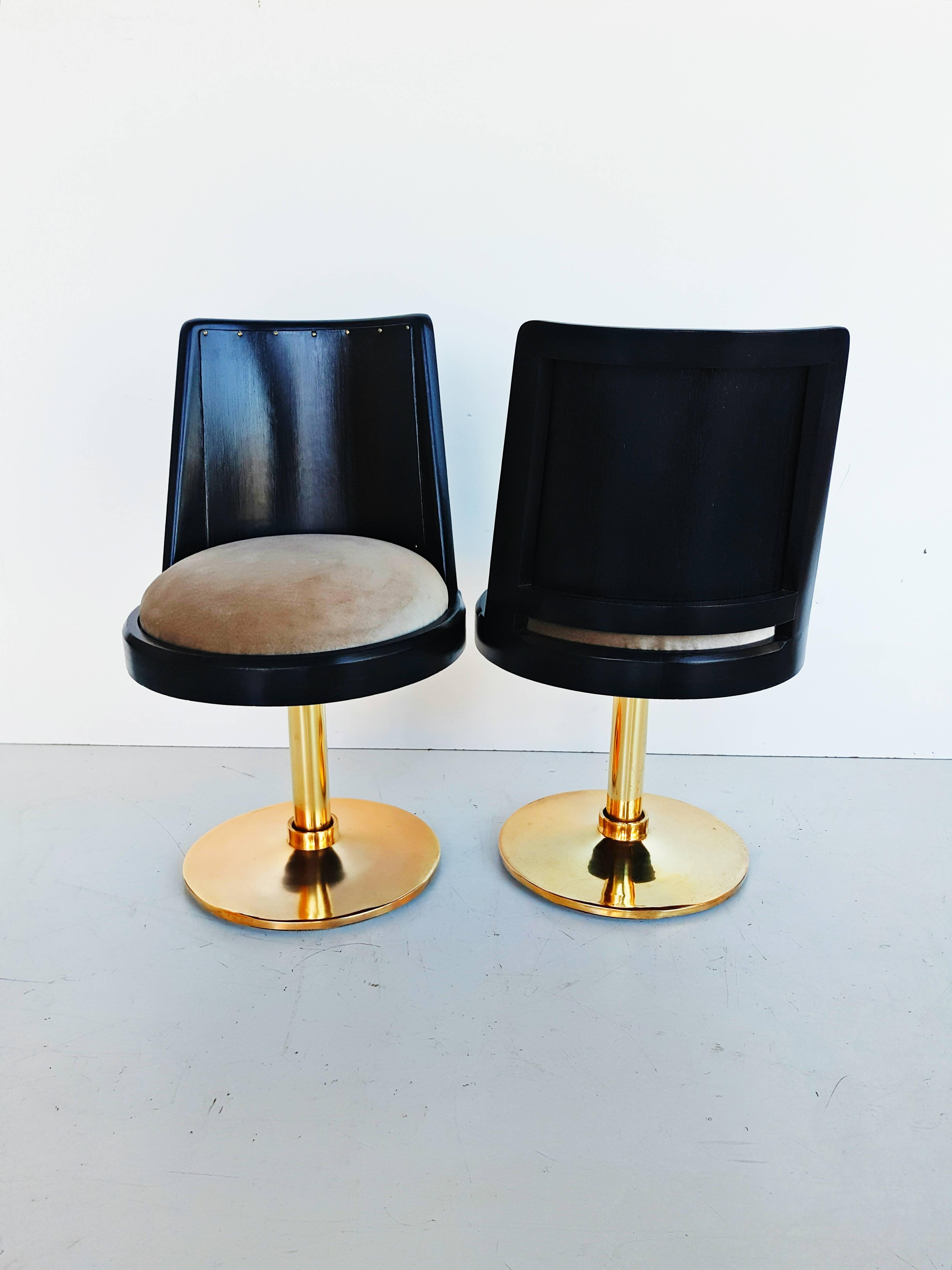 Rare and Elegant Pair of Low Chairs, circa 1970 3