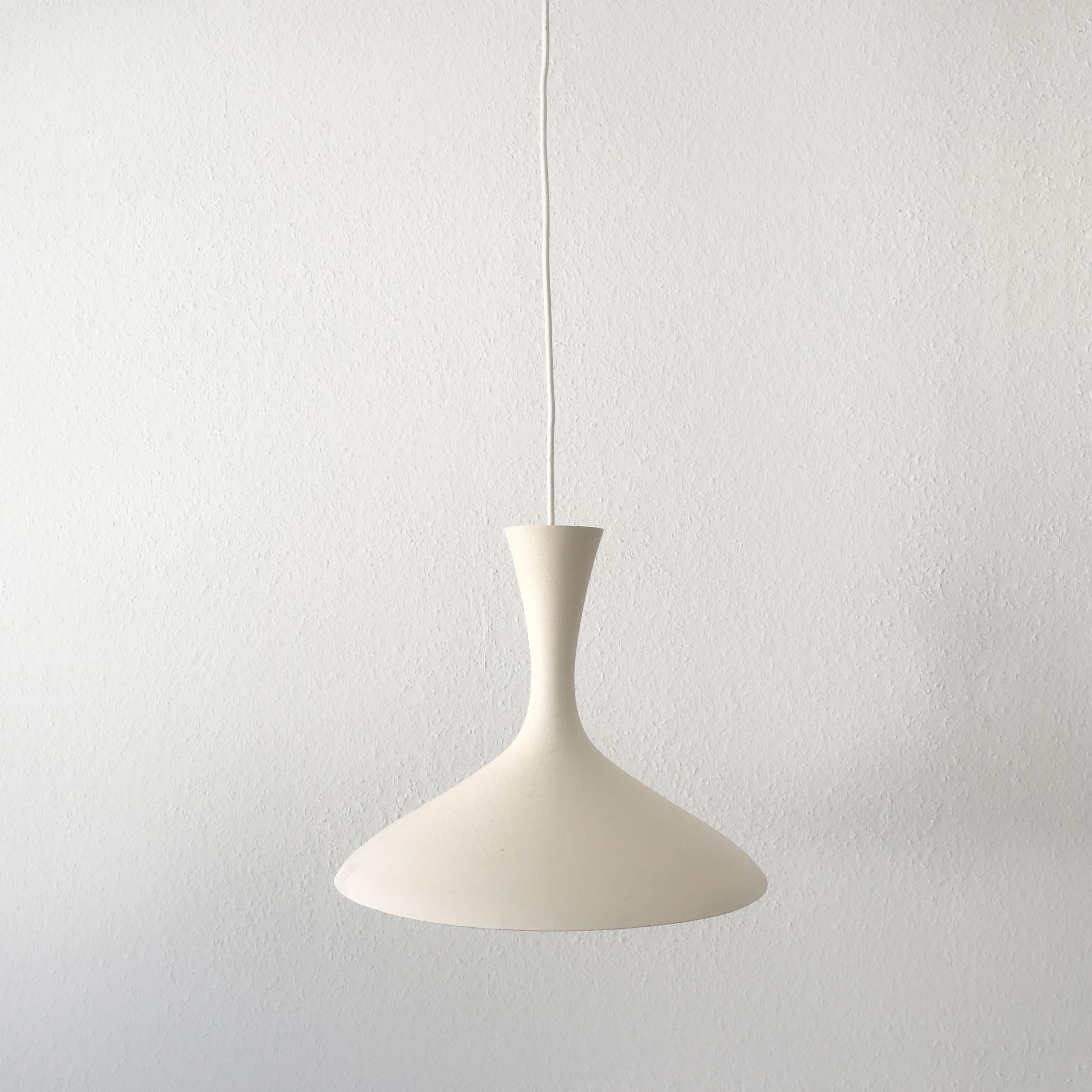 Aluminum Rare and Elegant Pendant Lamp by Louis Kalff for Gebrüder Cosack, 1950s, Germany