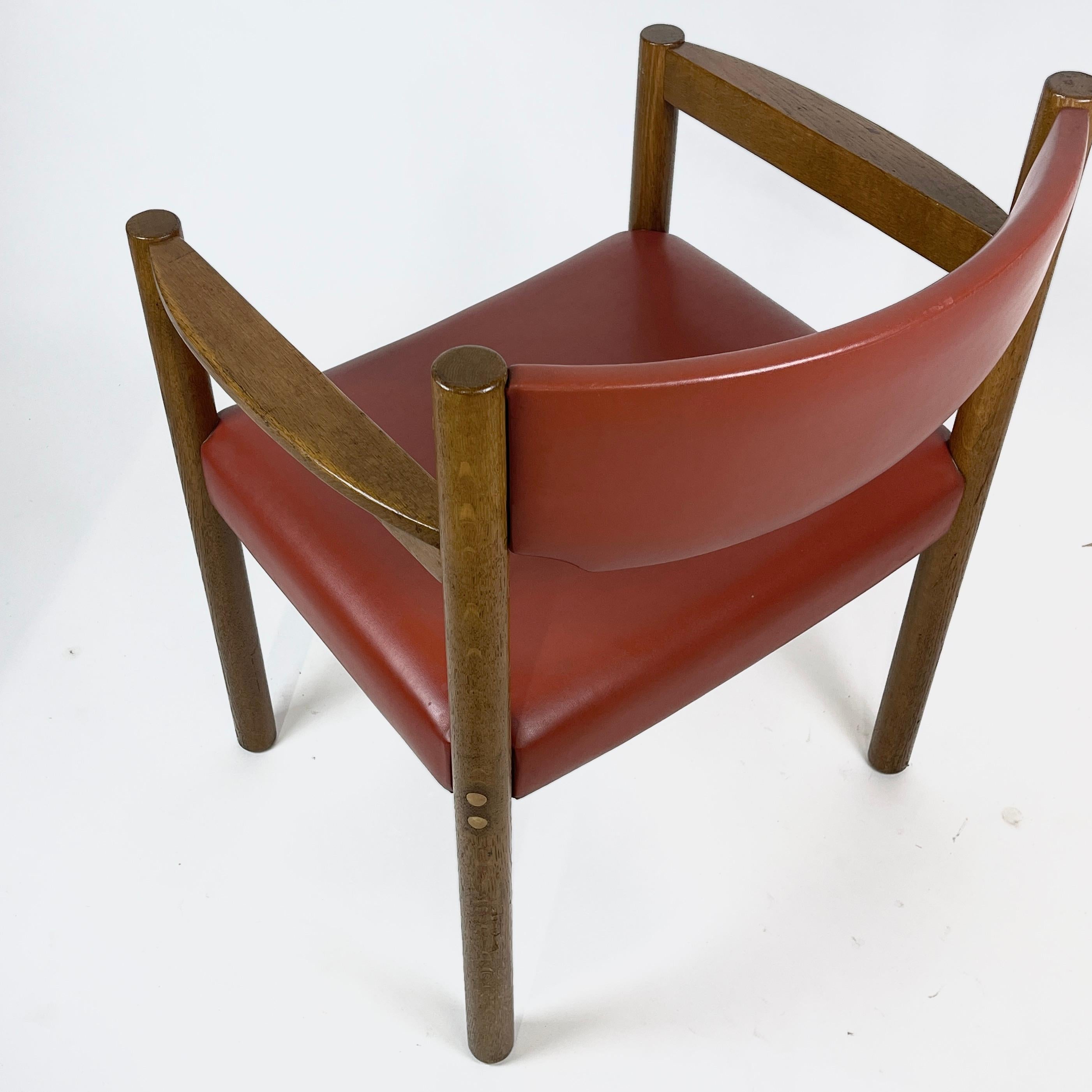 Rare et excellent fauteuil Harvey Probber en chêne et cuir en vente 2