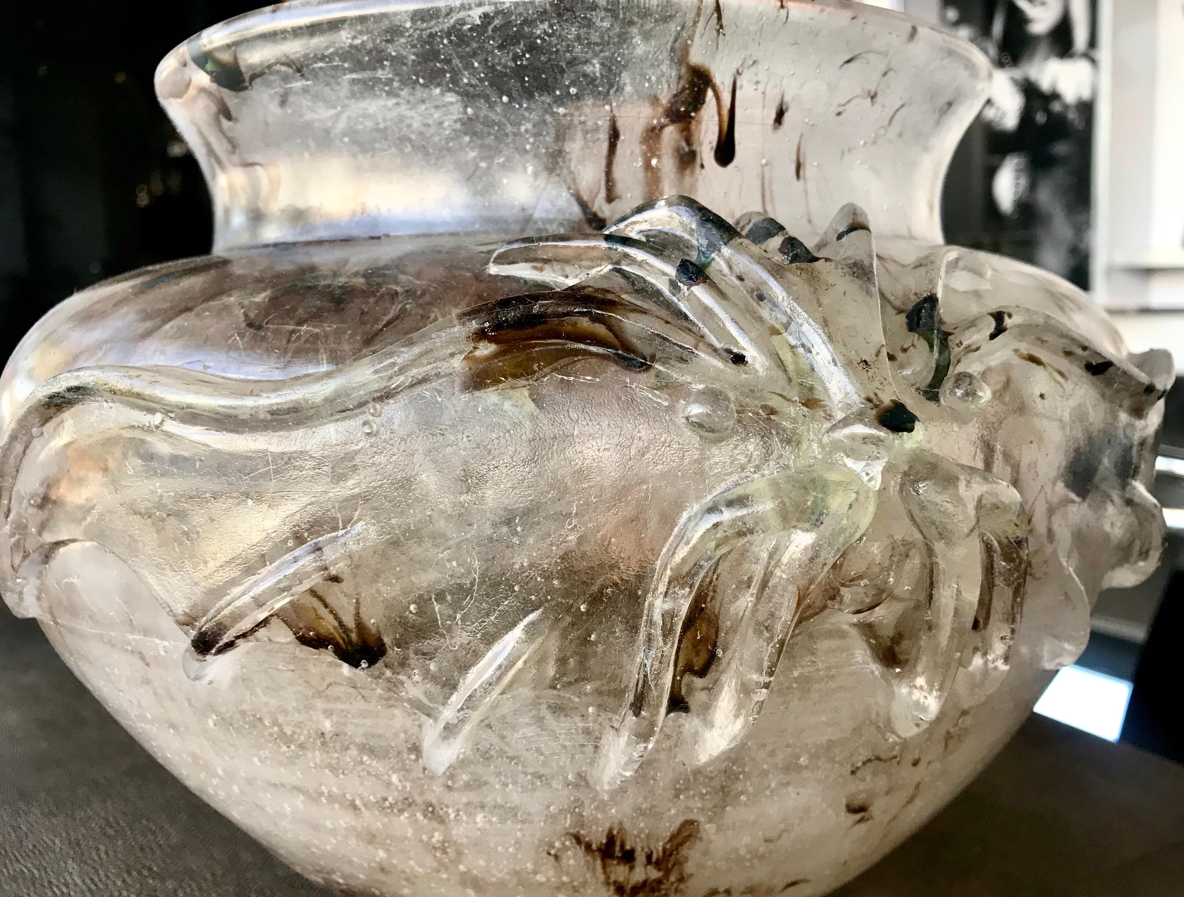 Francese Rara ed eccezionale Patte de Verre Art Déco di Georges Despret in vendita