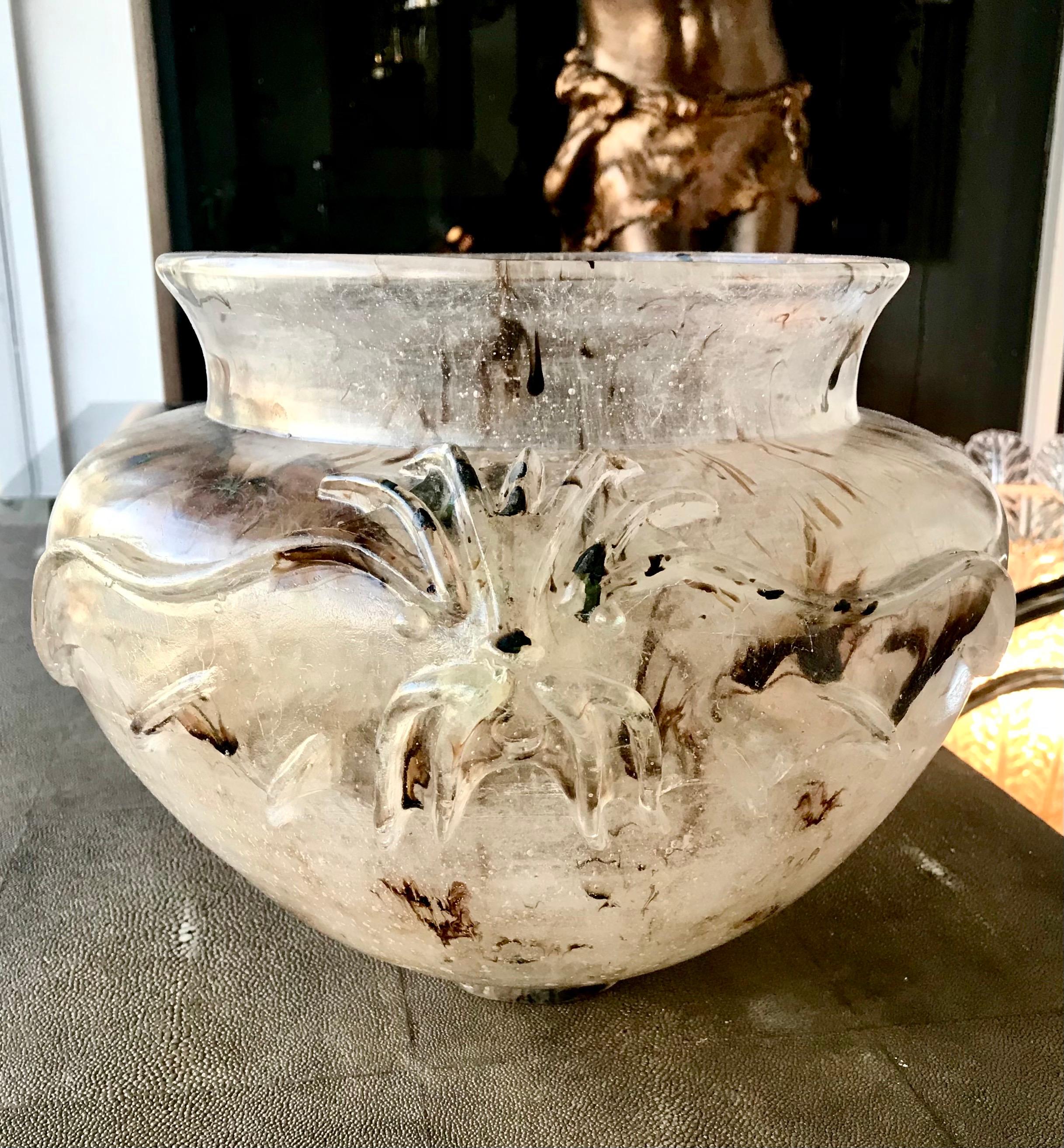 XX secolo Rara ed eccezionale Patte de Verre Art Déco di Georges Despret in vendita