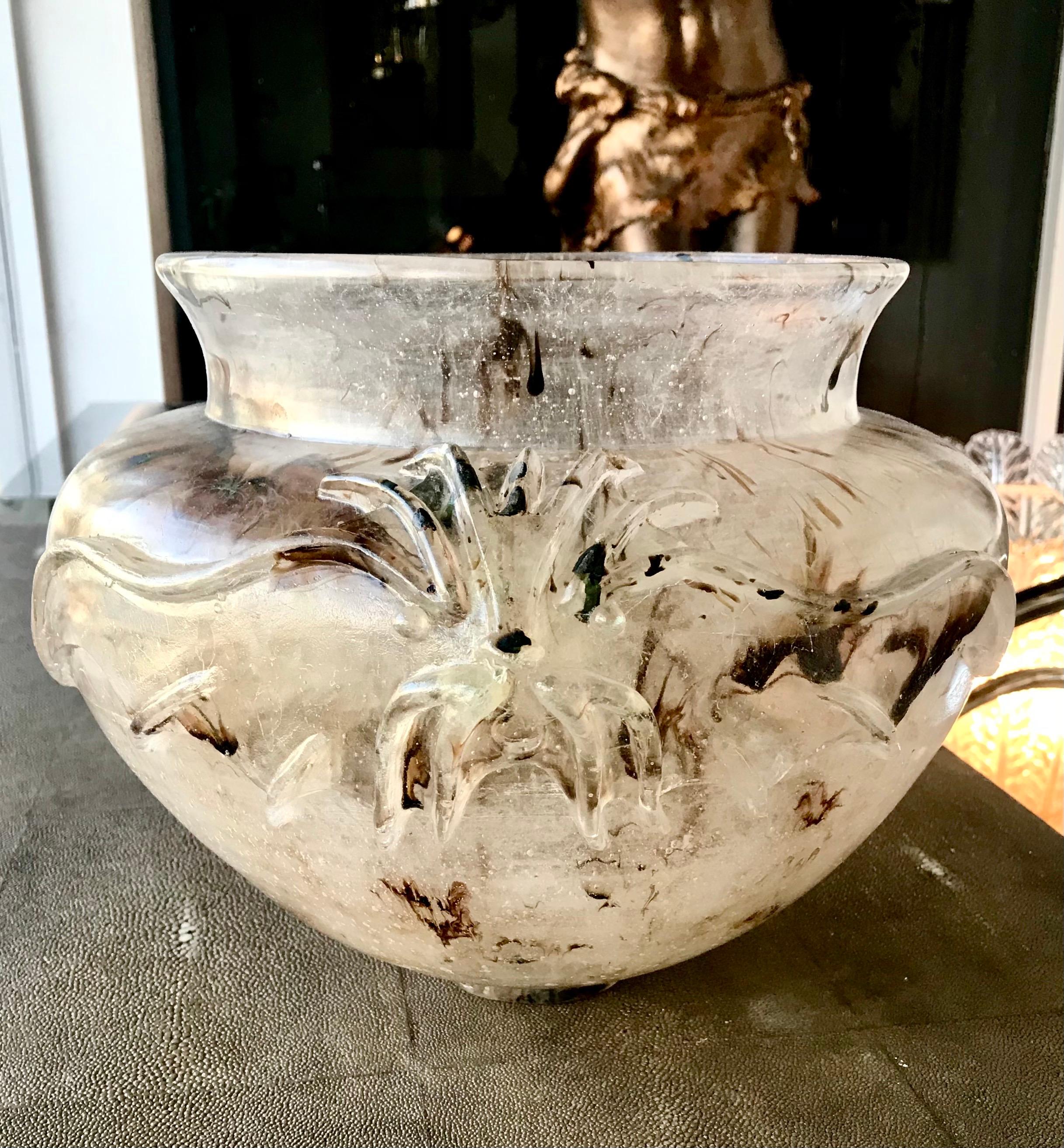 Rare et exceptionnelle Patte de Verre Art Déco par Georges Despret Bon état - En vente à Miami, FL