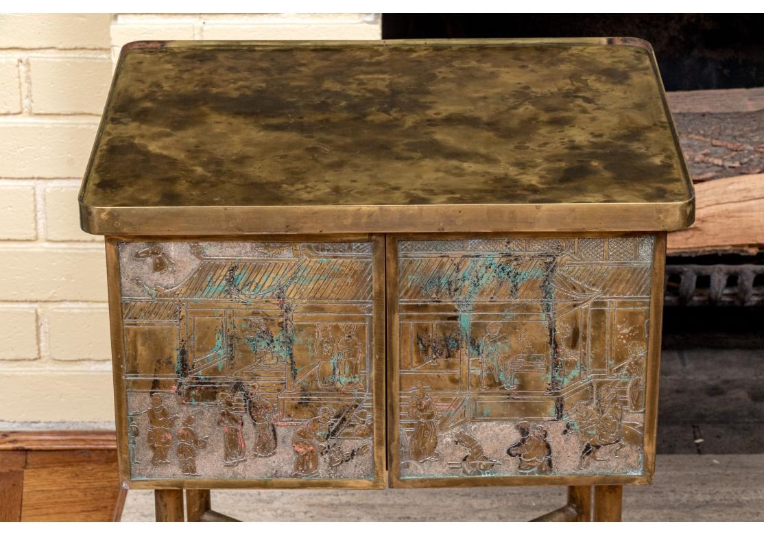 Mid-Century Modern Supports de portes en bronze rares et exceptionnels par Philip et Kelvin Laverne Festival en vente
