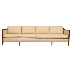 Rare and Exceptional Mid Century Walnut Four Seat Sofa from John Stuart