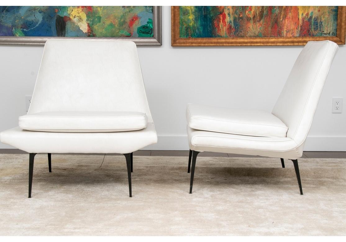 Mid-Century Modern Rare and Exceptional Pair of Carl Otto Metronome Lounge Chairs for Heywood Wakef For Sale