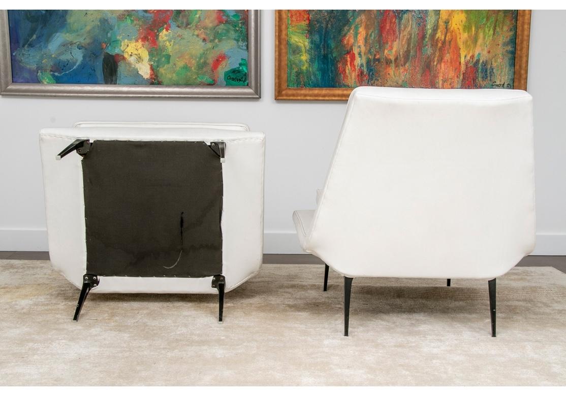 Metal Rare and Exceptional Pair of Carl Otto Metronome Lounge Chairs for Heywood Wakef For Sale