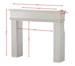 Rare and Exquisite Antique Limestone Fireplace to Elevate Any Interior Design