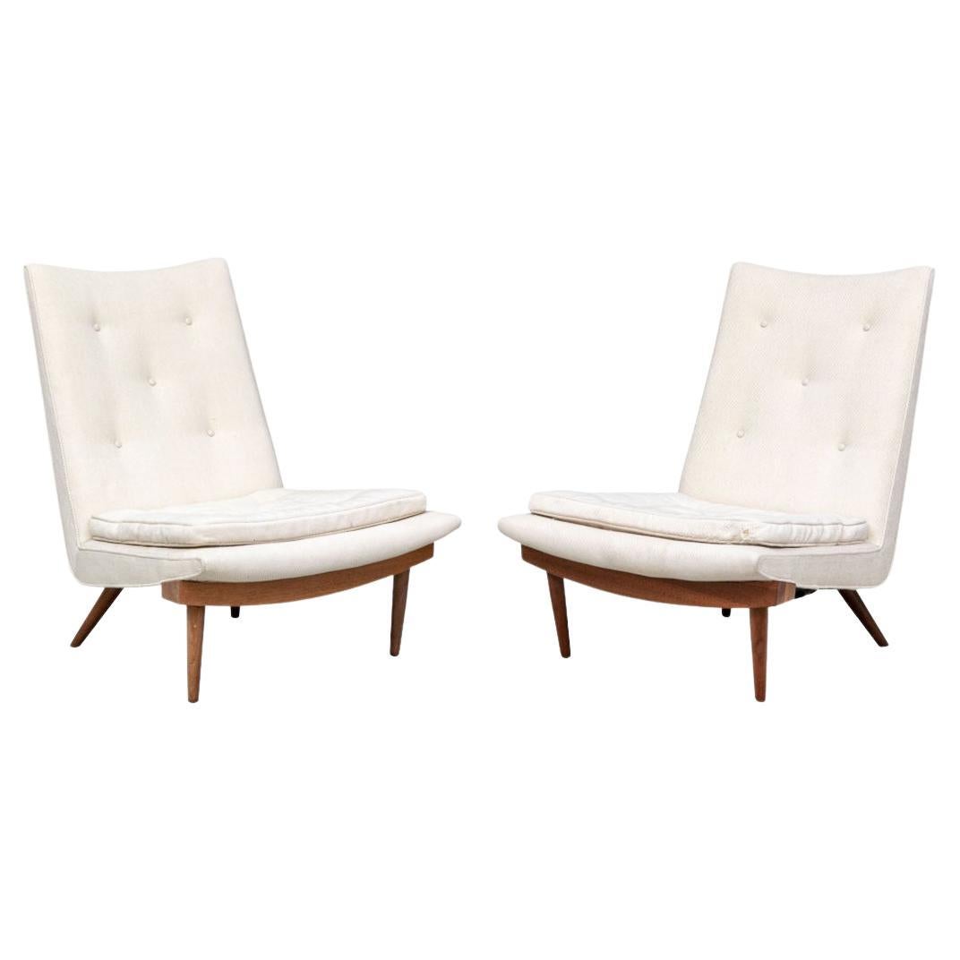 Rare and Extraordinary Pair of George Nakashima Lounge Chairs