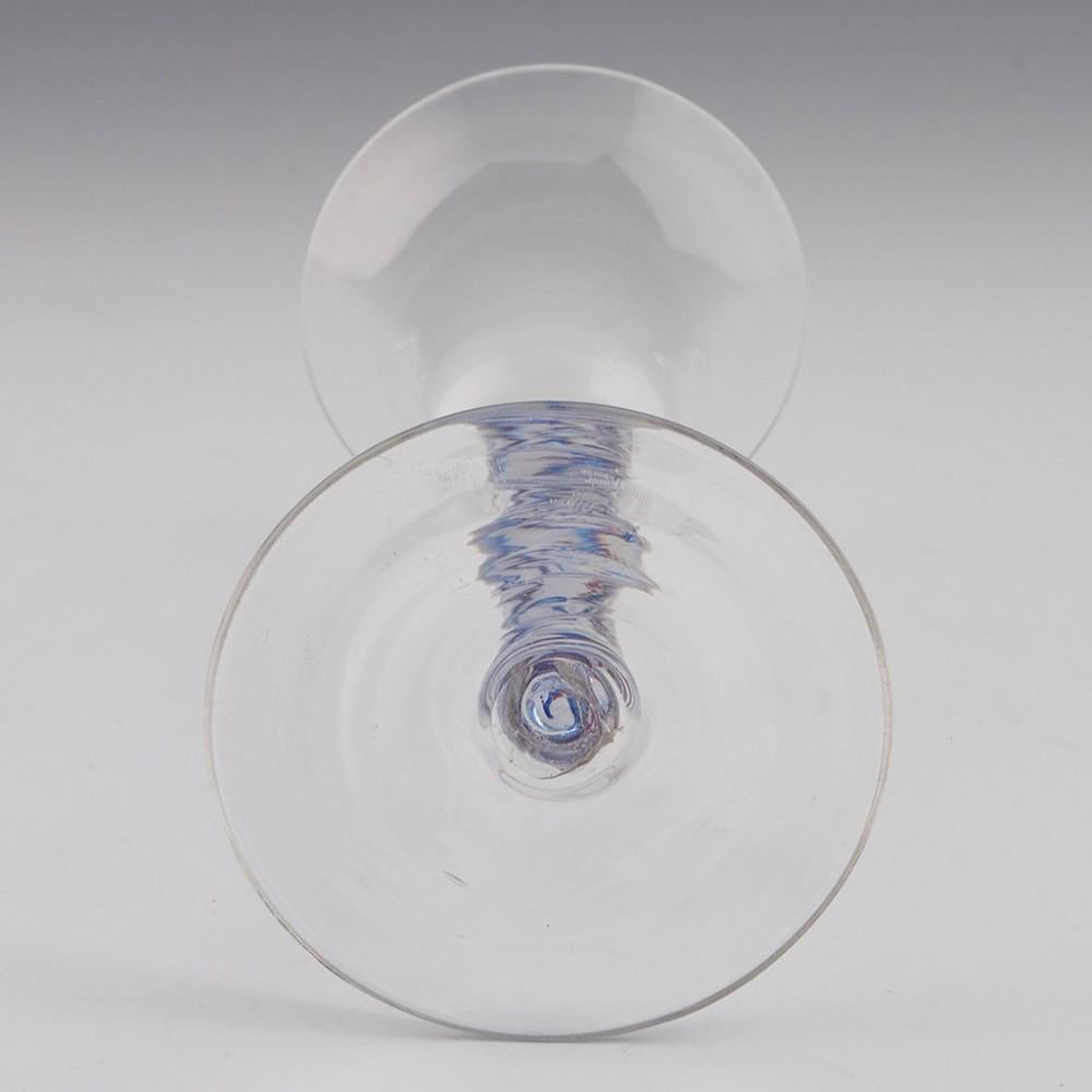 Mid-18th Century Colour Twist Wine Glass c1765 For Sale