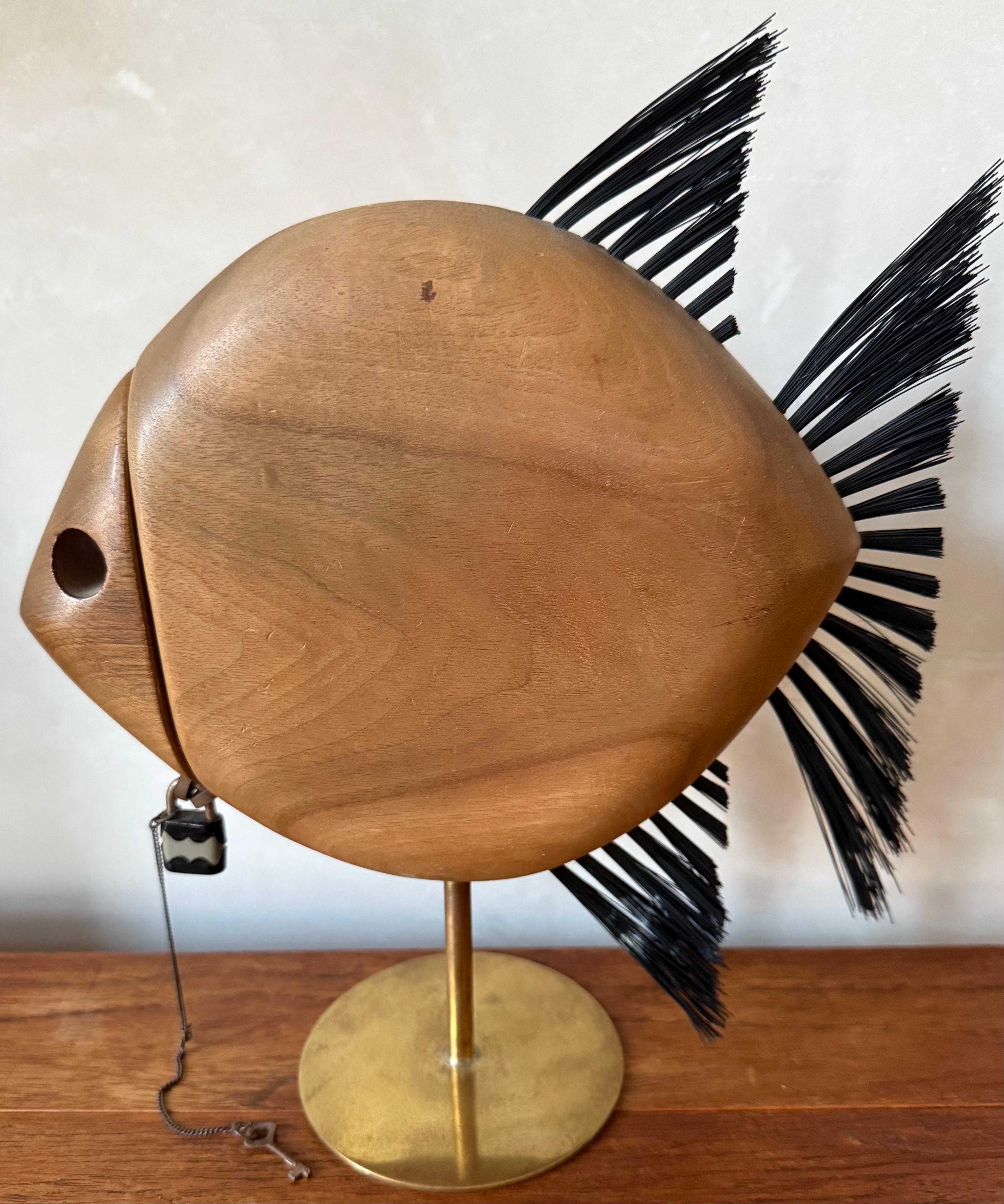 Mid-Century Modern rare and famous Carl Auböck Fish penny box