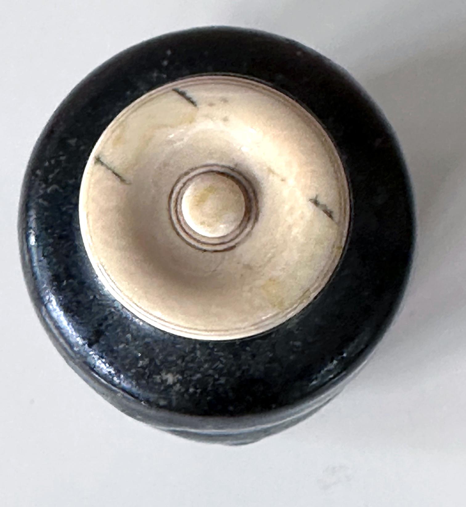Rare and Fine Antique Japanese Ceramic Ko-Satsuma Chaire Tea Caddy en vente 2
