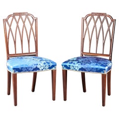 Rare and Fine Set of Six Carved Mahogany Chairs by Samuel Mcintire of Salem Mass