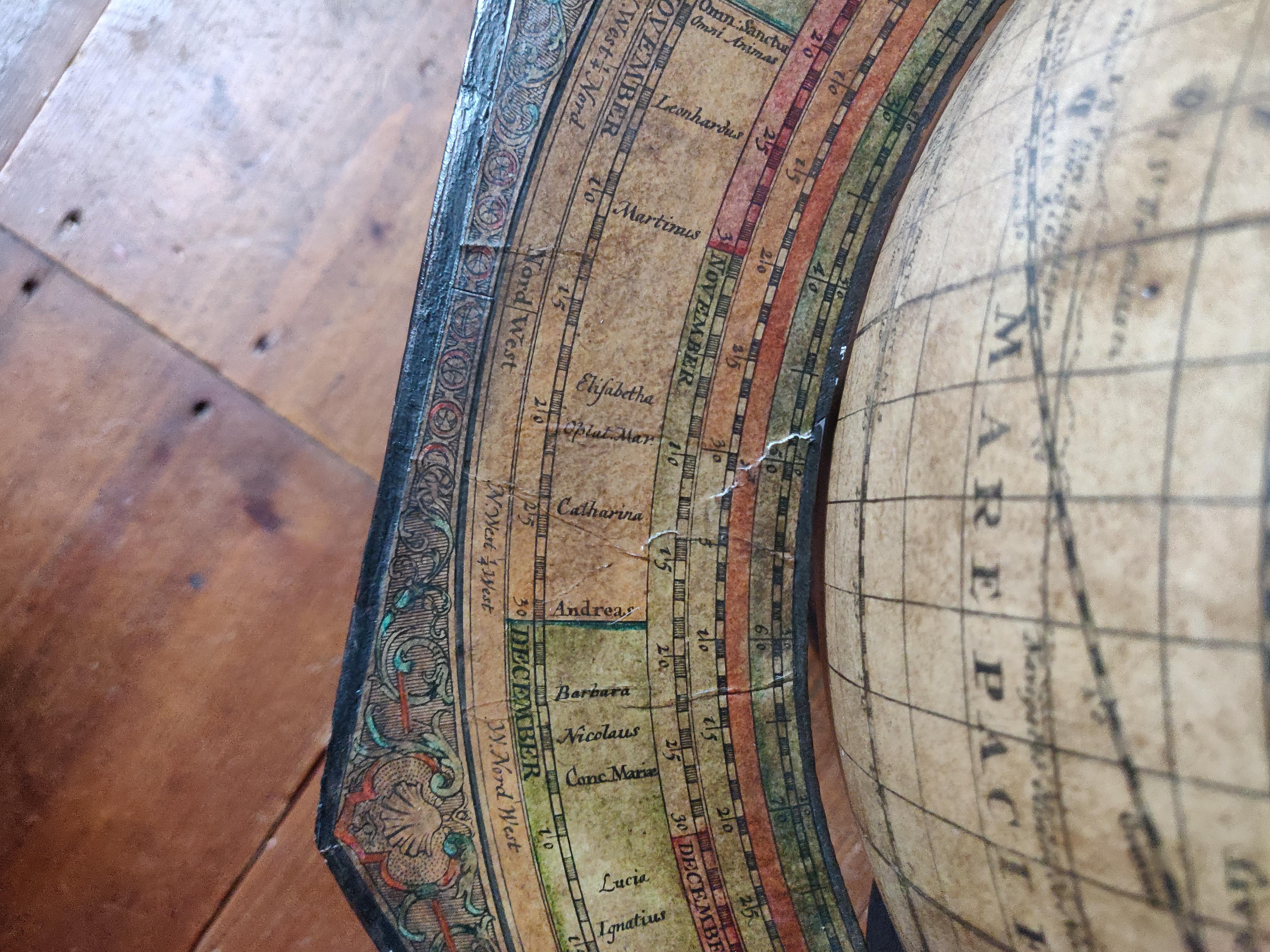 Early 18th Century Rare and Fine Terrestrial Table-Globe by Johann Gabriel Doppelmayr '1671-1750'