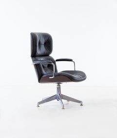 Rare and Fully Restored Executive Swivel Chair by Ico Parisi for MiM