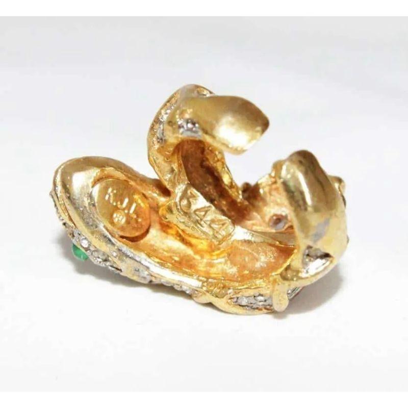 Rare and Gorgeous Vintage KJL Snake Crystal Ring, 60s  In Good Condition For Sale In Verviers, Région Wallonne
