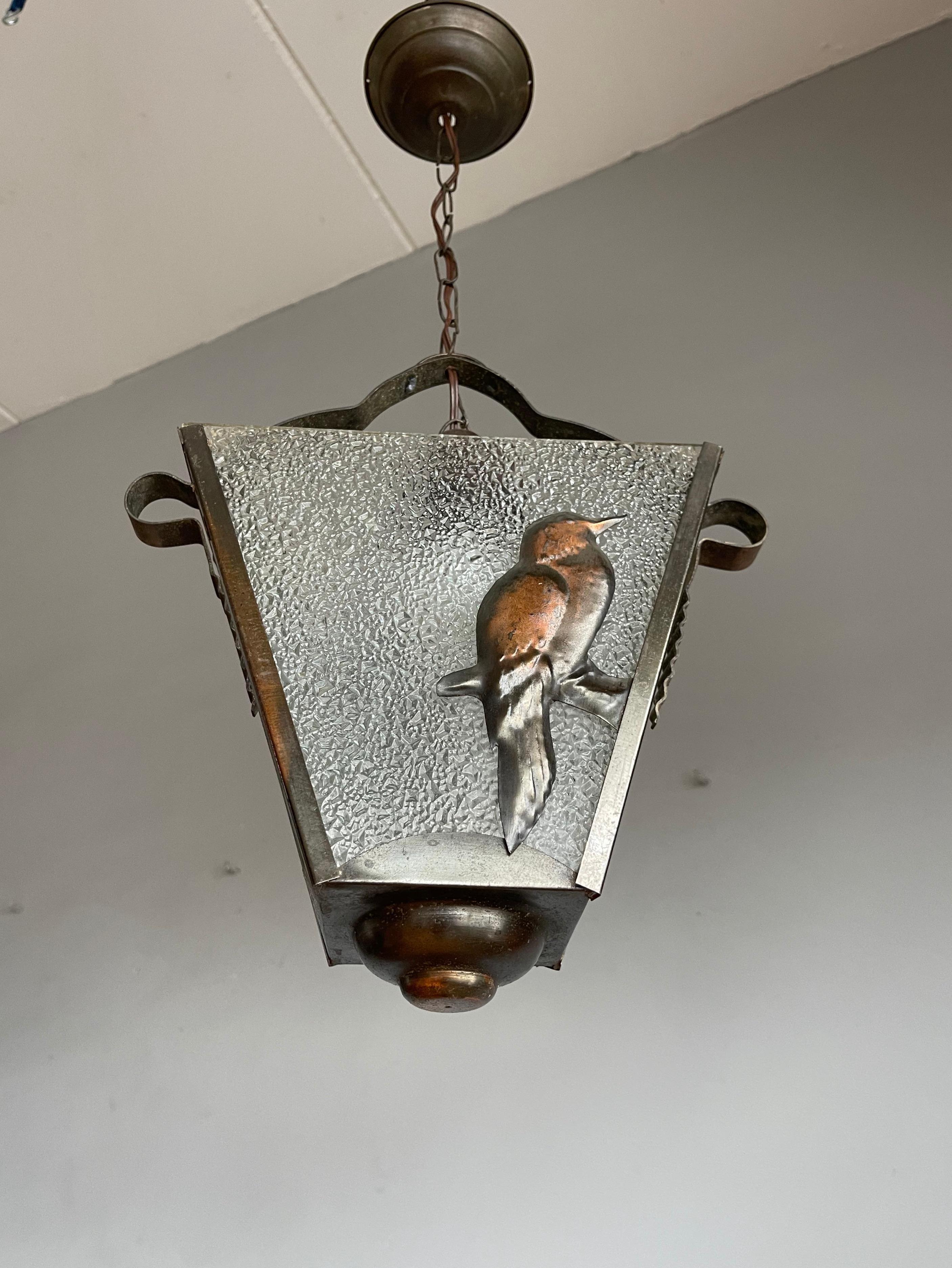 Rare and graceful Arts & Crafts ceiling lamp.

With early 20th century light fixtures as one of our specialties, finding this fine Arts & Crafts pendant again lit up our day. We recently sold an almost identical design on 1stdibs and if you are